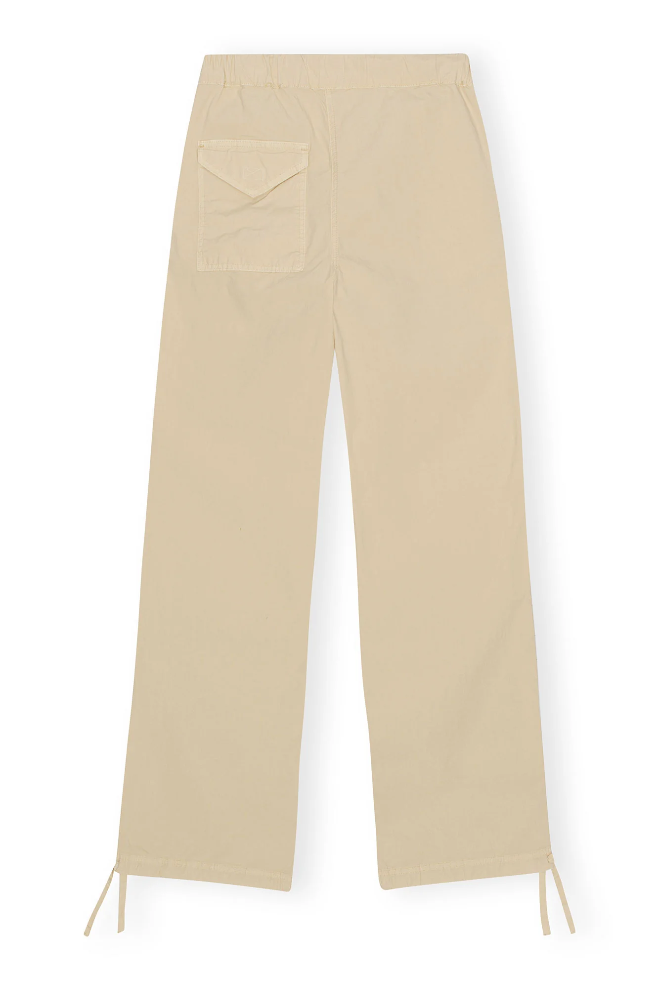 Washed Cotton Canvas Draw String Pants | Pale Khaki - Image 3