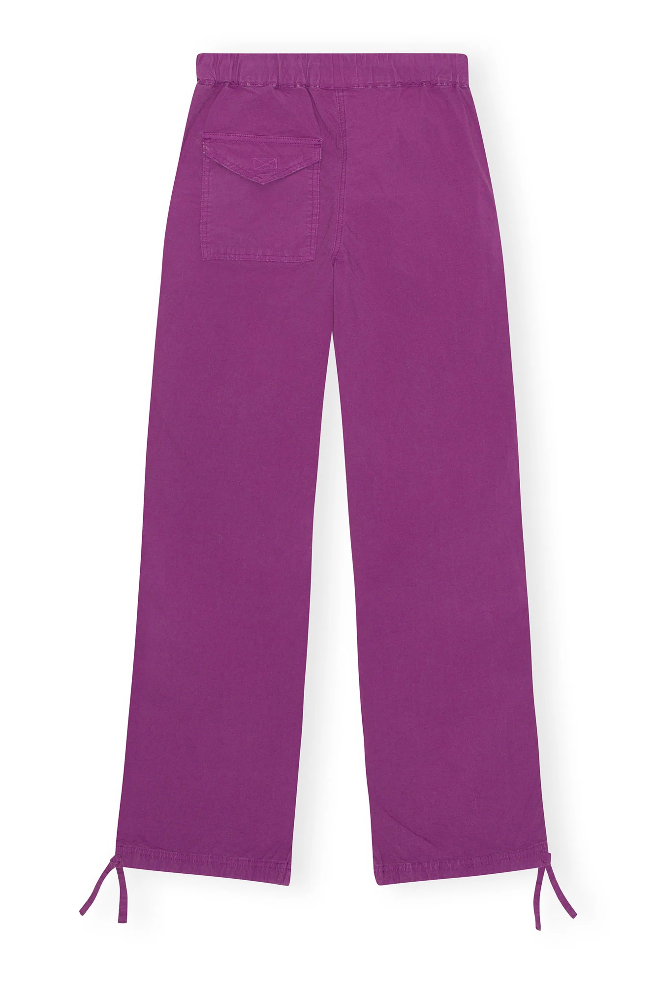 Washed Cotton Canvas Drawstring Trousers | Sparkling Grape - Image 2