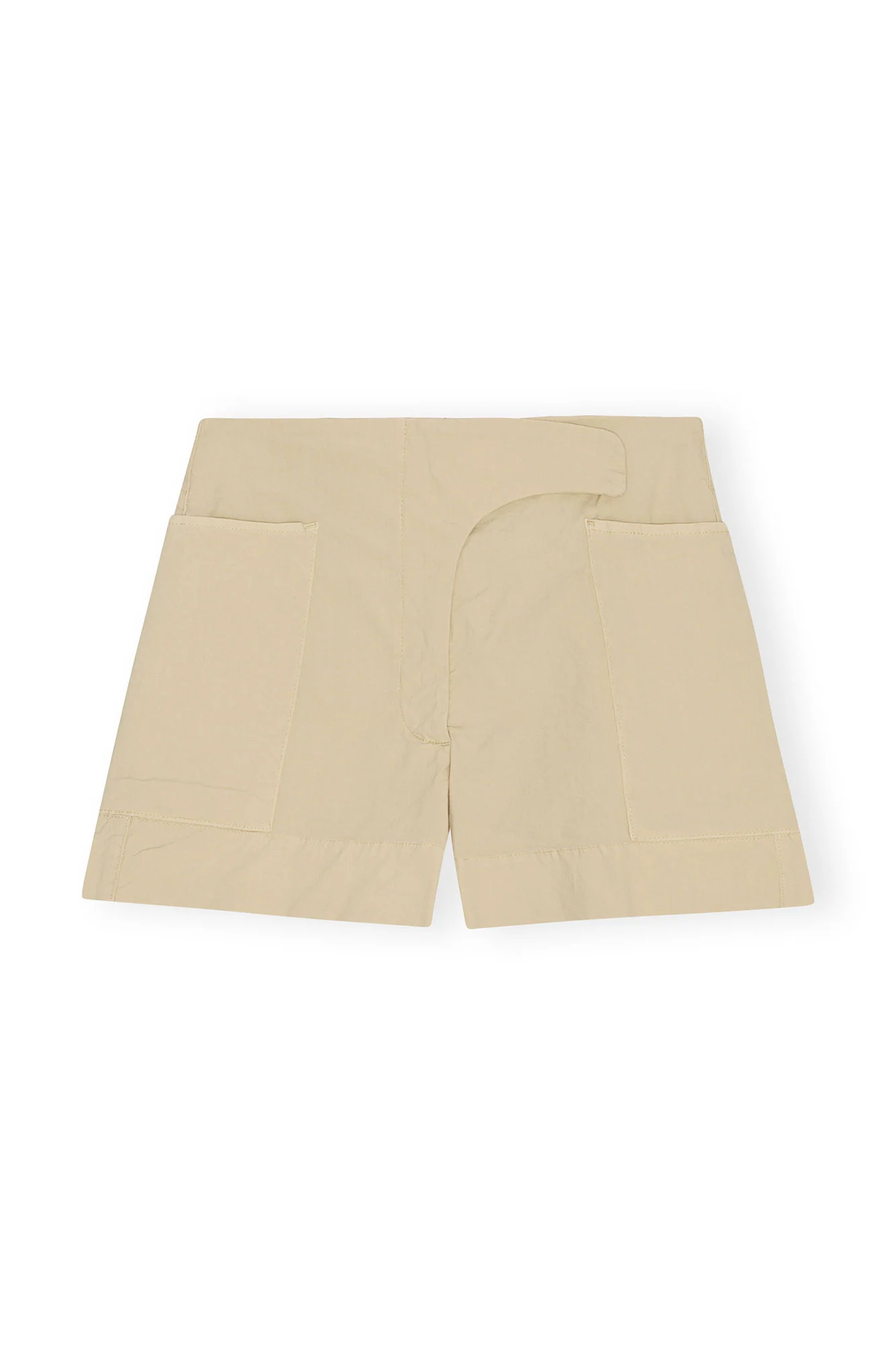Washed Cotton Canvas Shorts | Pale Khaki