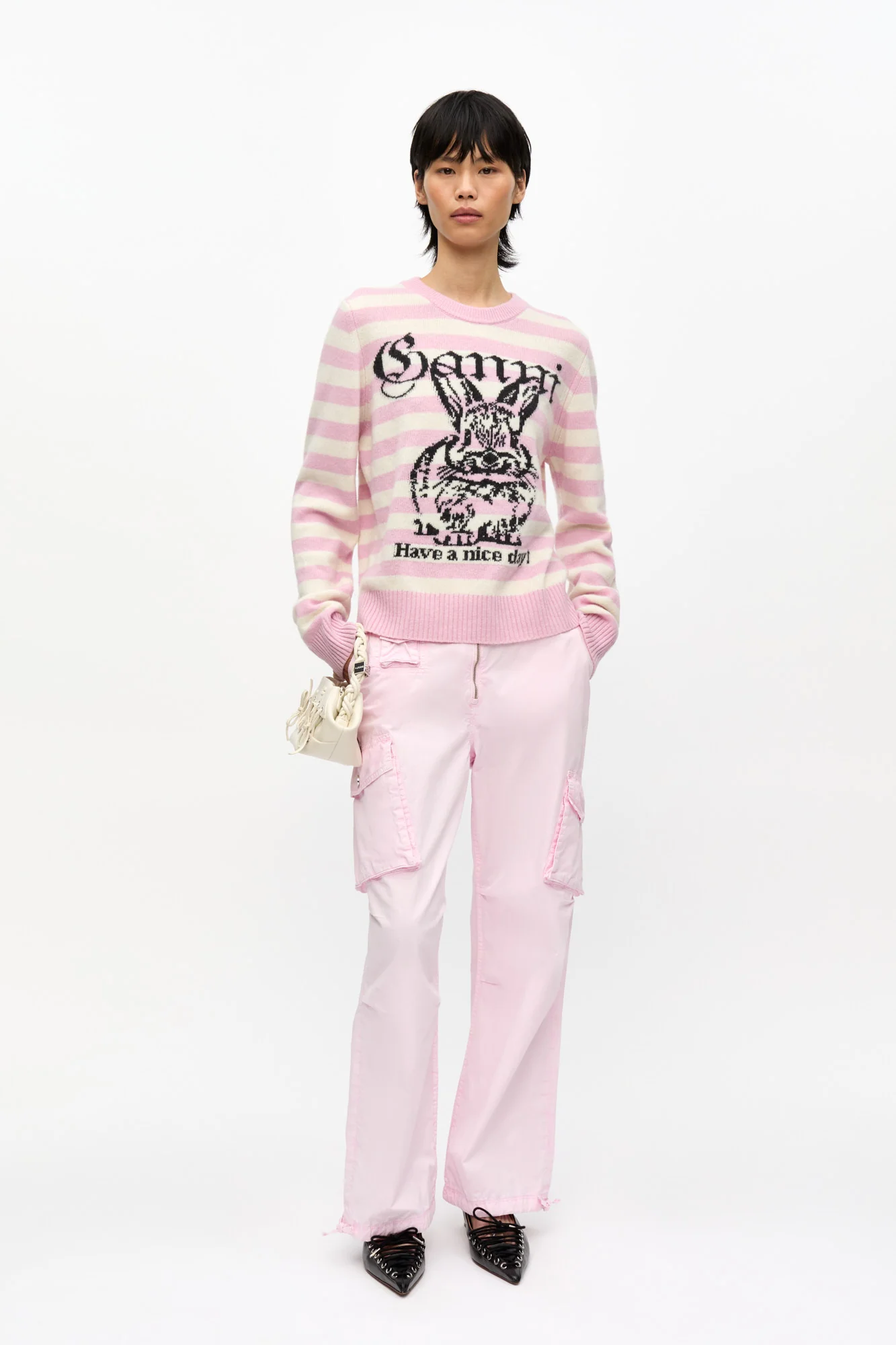 Washed Cotton Twill Trousers | Primrose Pink - Image 3