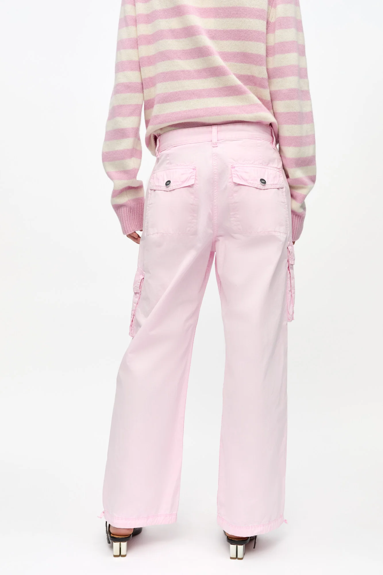 Washed Cotton Twill Trousers | Primrose Pink - Image 5