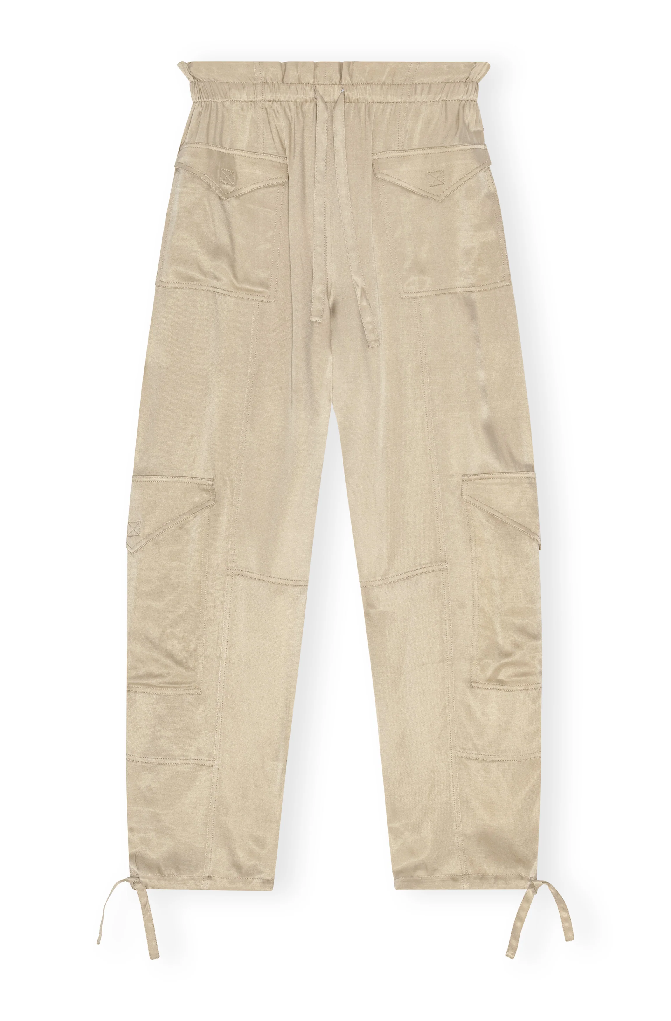 Washed Satin Pants | Safari - Image 3