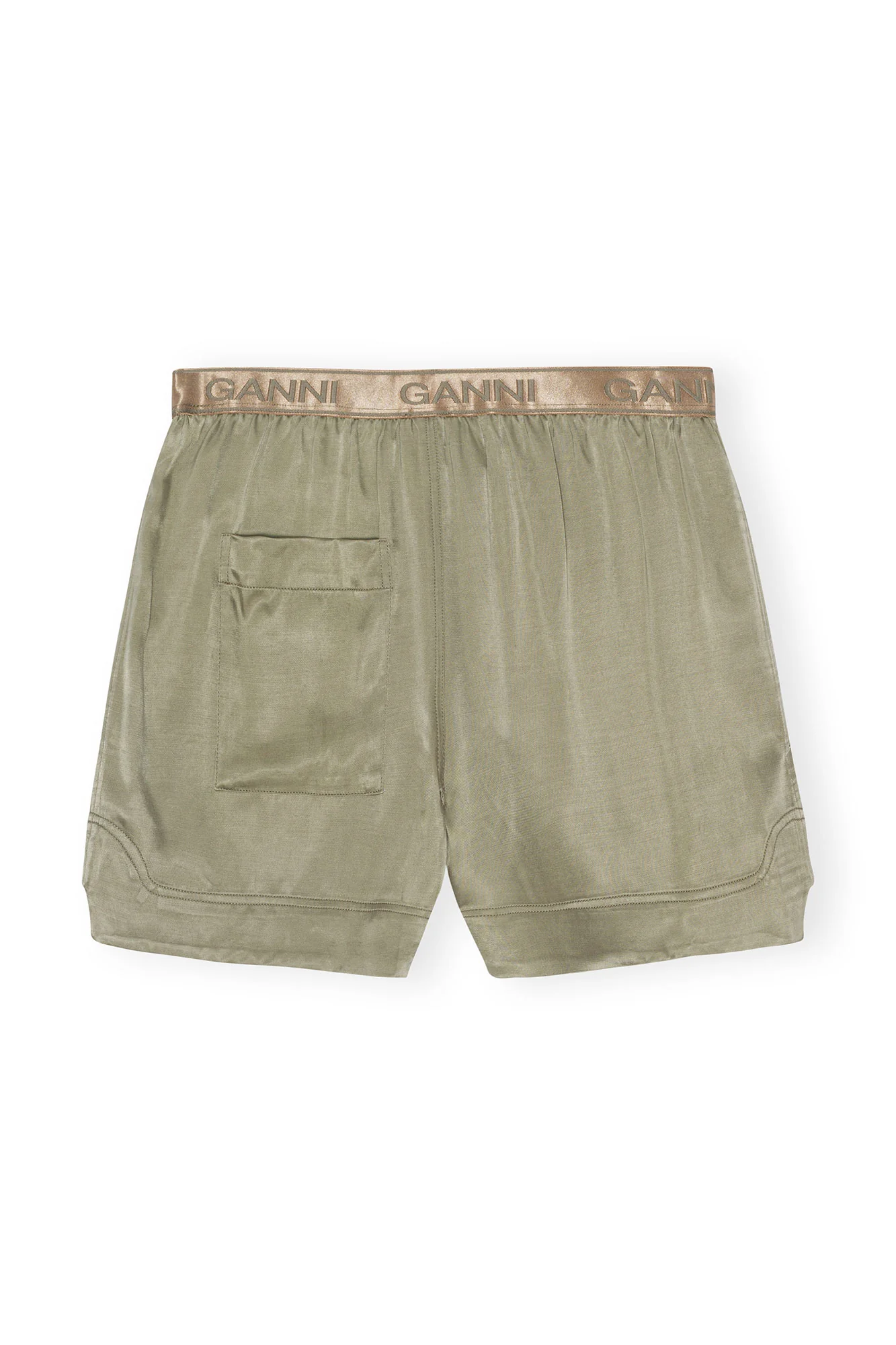 Washed Satin Shorts | Aloe - Image 2