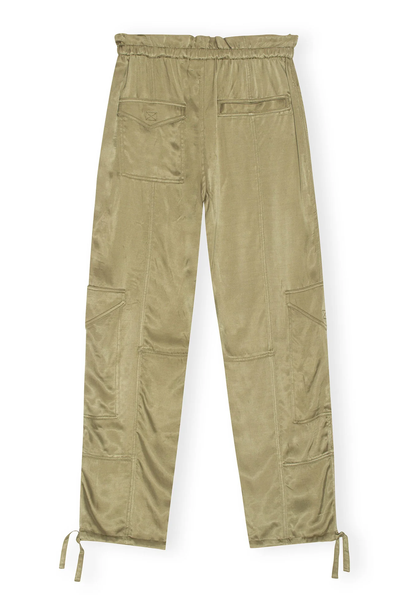 Washed Satin Trousers | Aloe - Image 3