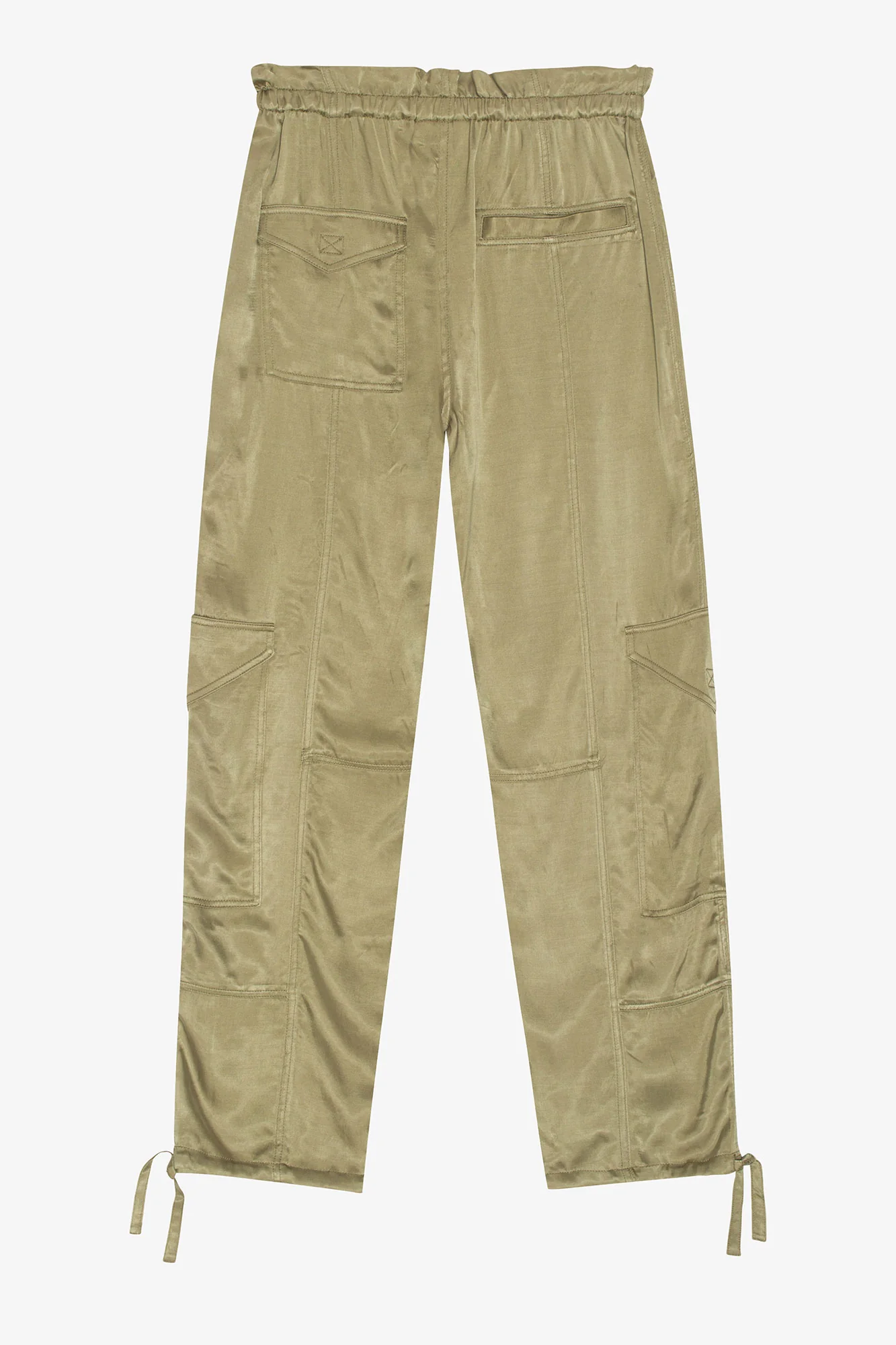 Washed Satin Trousers | Aloe - Image 4