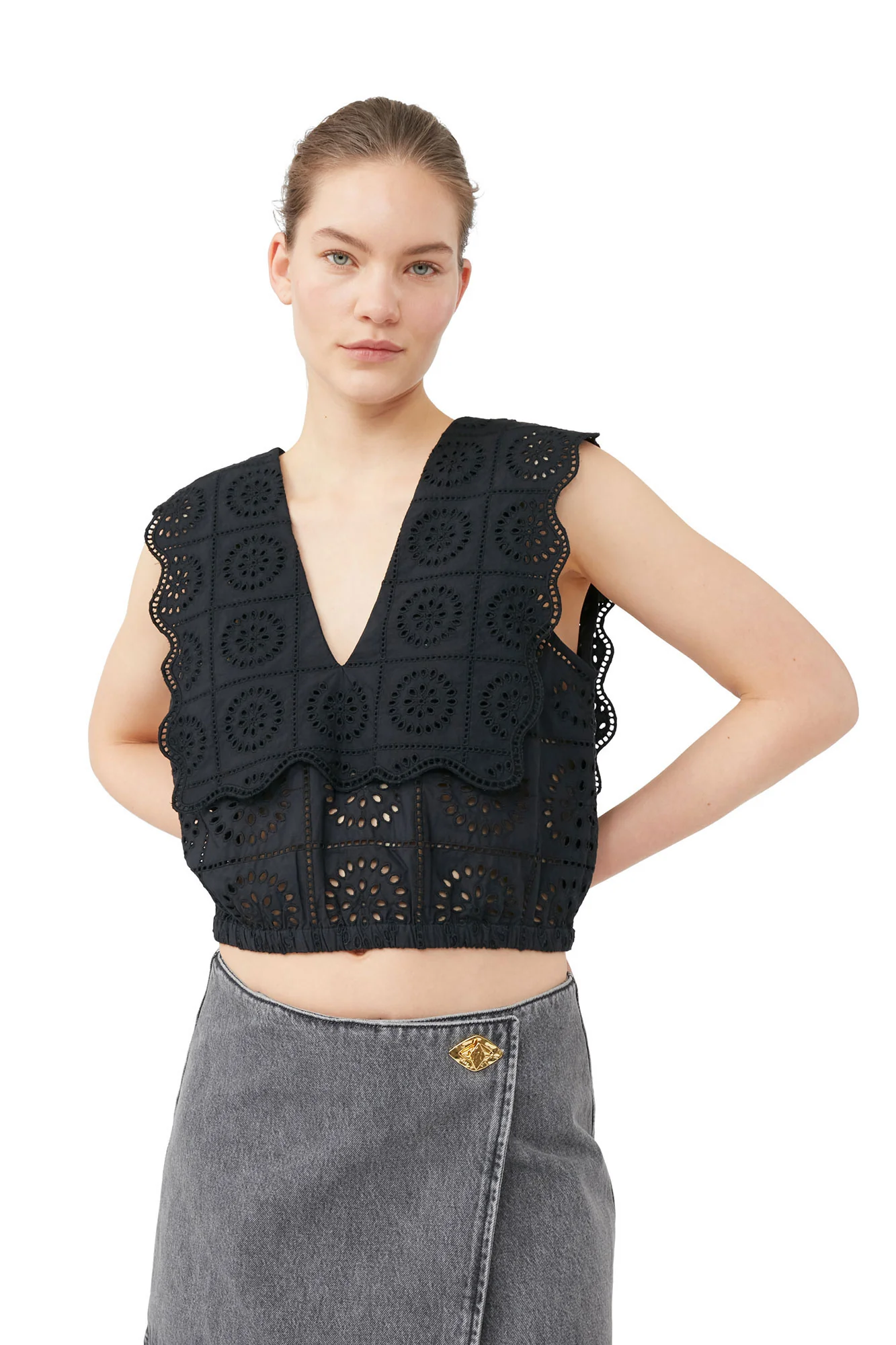 Washed Wrap Mini Skirt | Sharkskin - Image 6