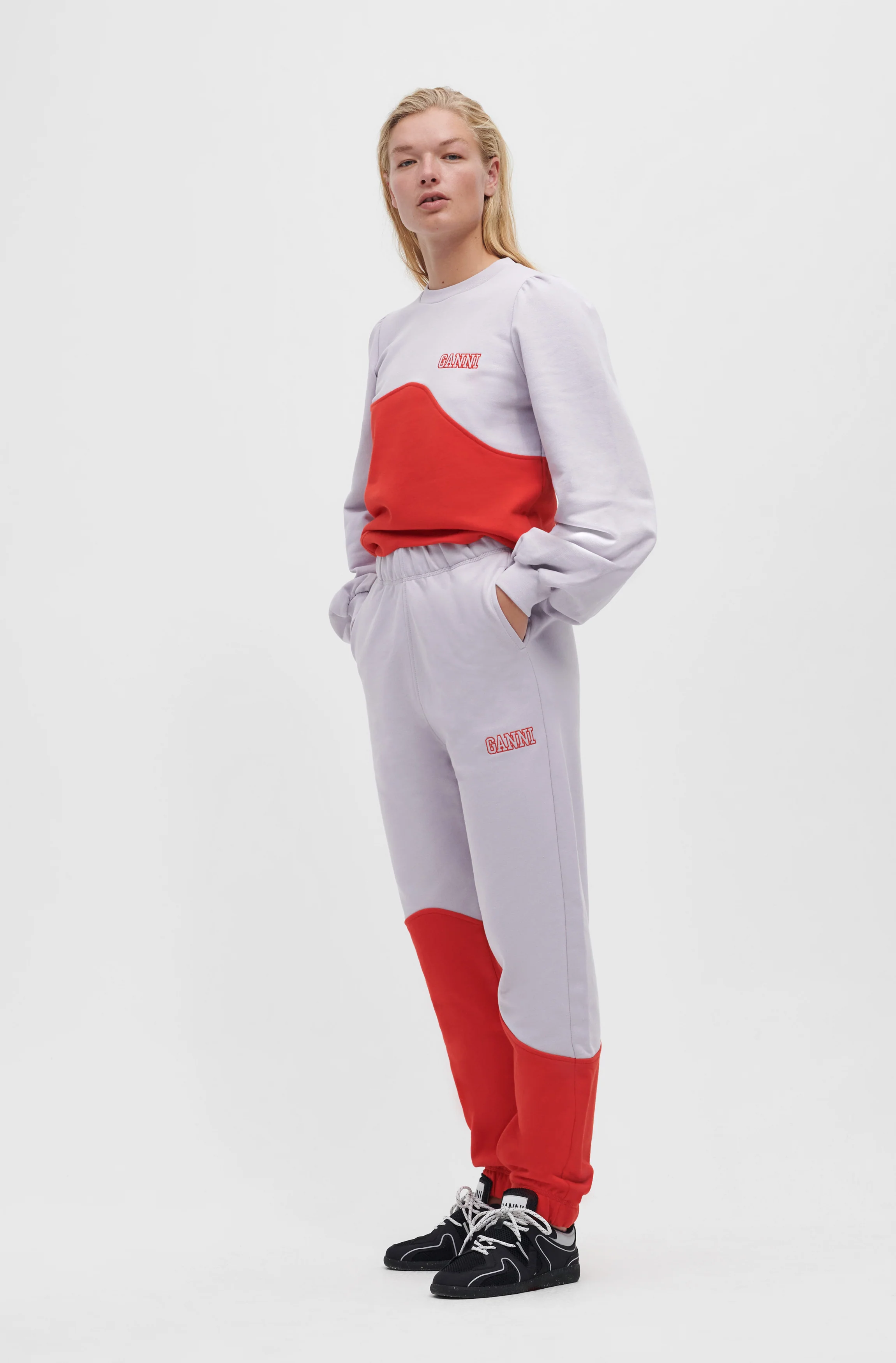 Wave Colorblock Joggers | Misty Lilac - Image 2