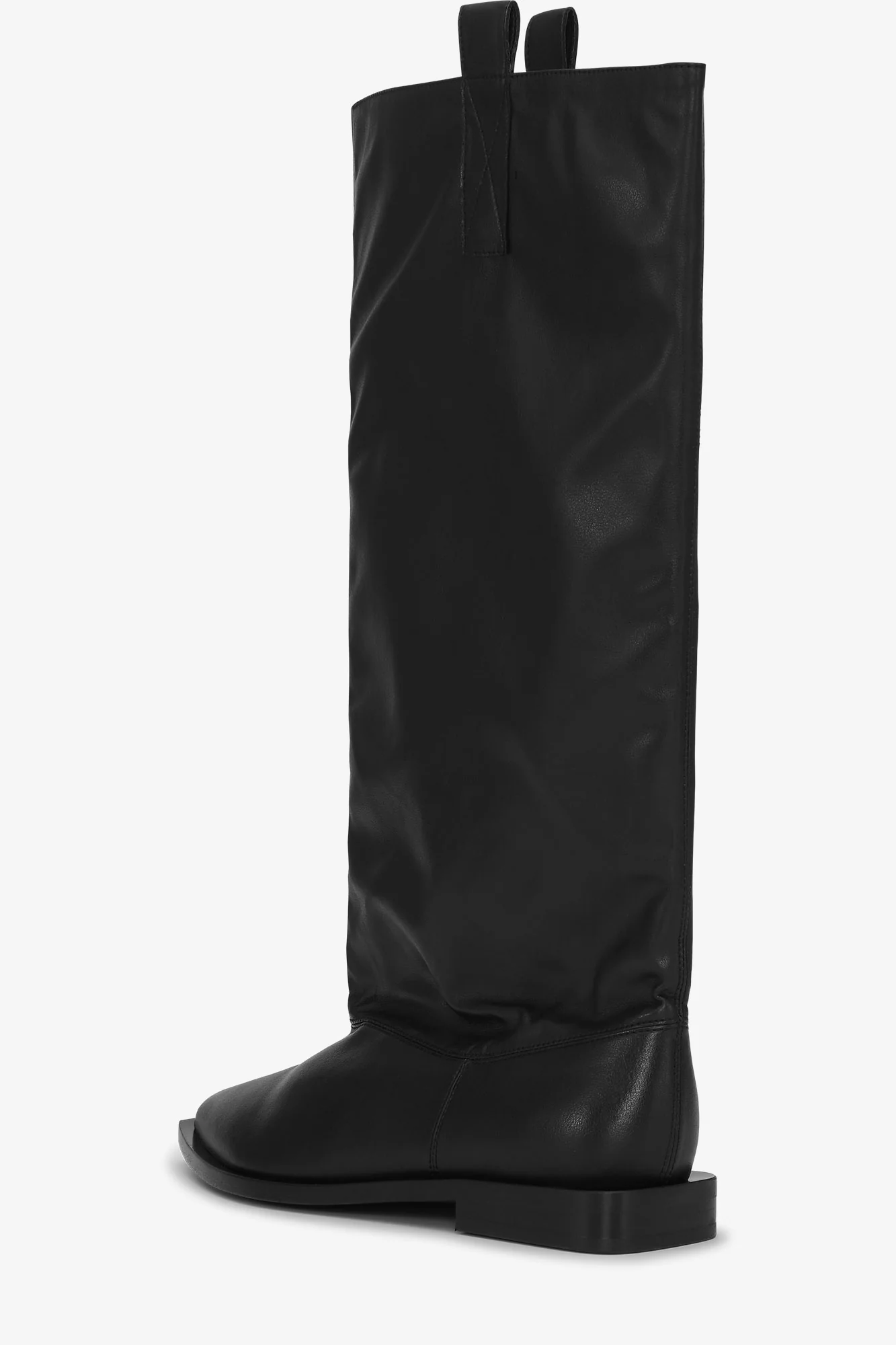 Western Loose Flat Boots | Black - Image 3