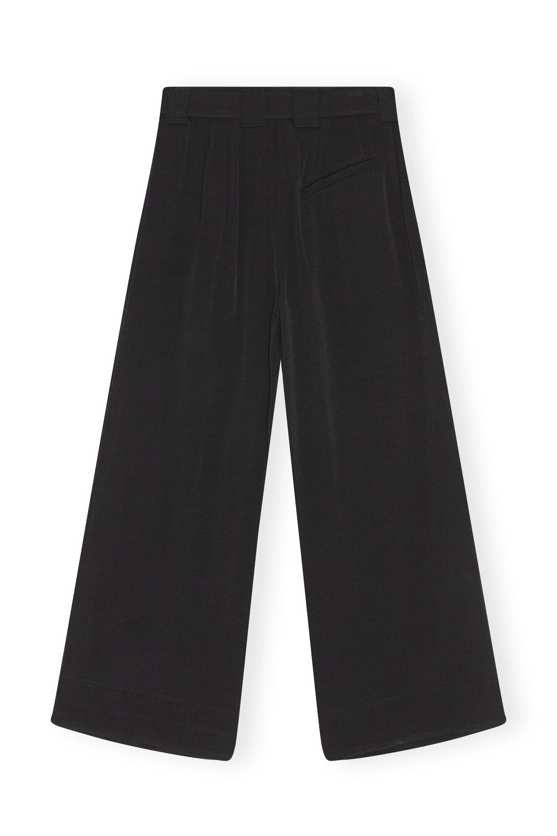 Wide Jacquard Trousers | Black - Image 2