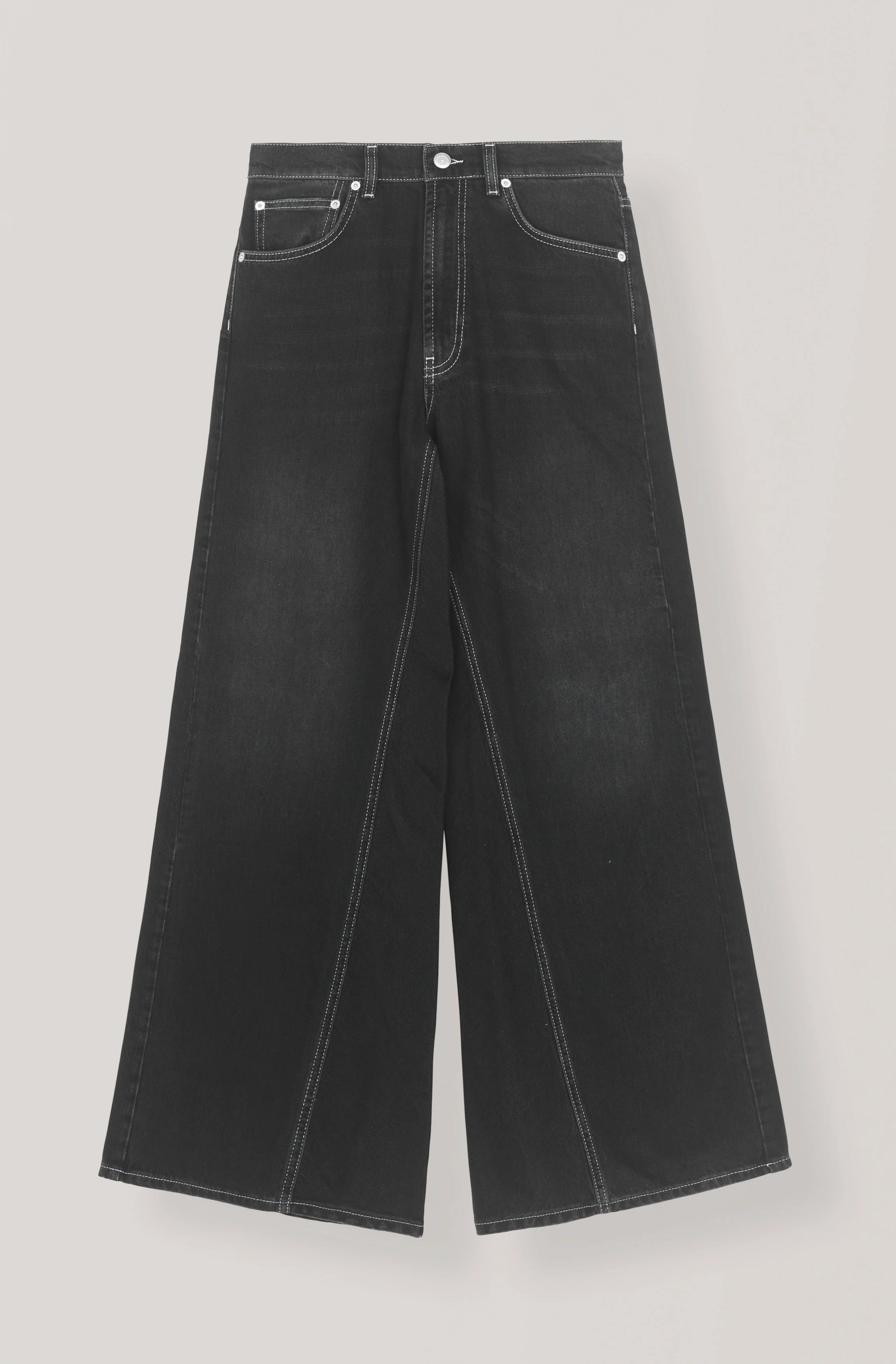 Wide-Leg Jeans | Black Washed