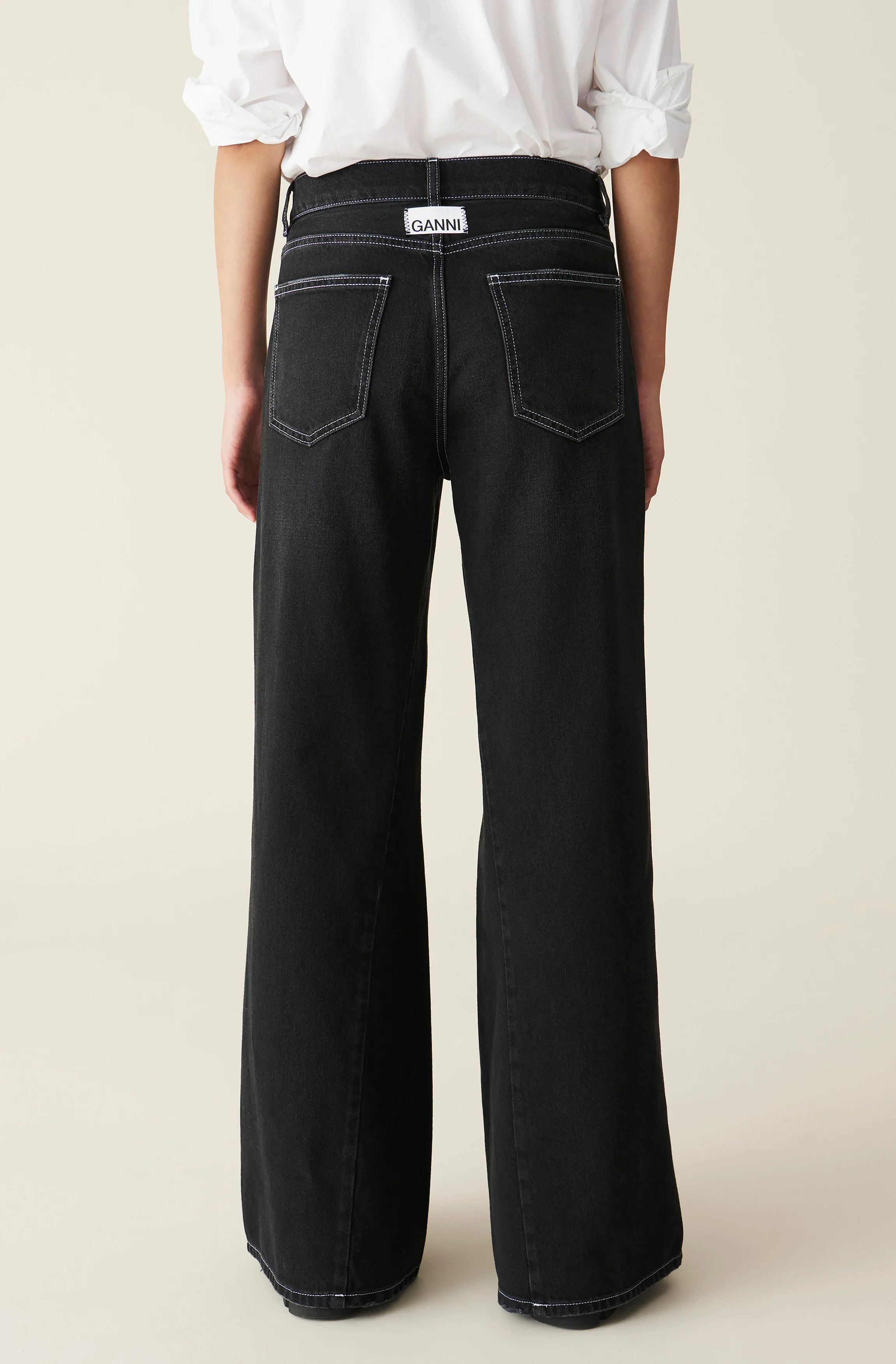 Wide-Leg Jeans | Black Washed - Image 4