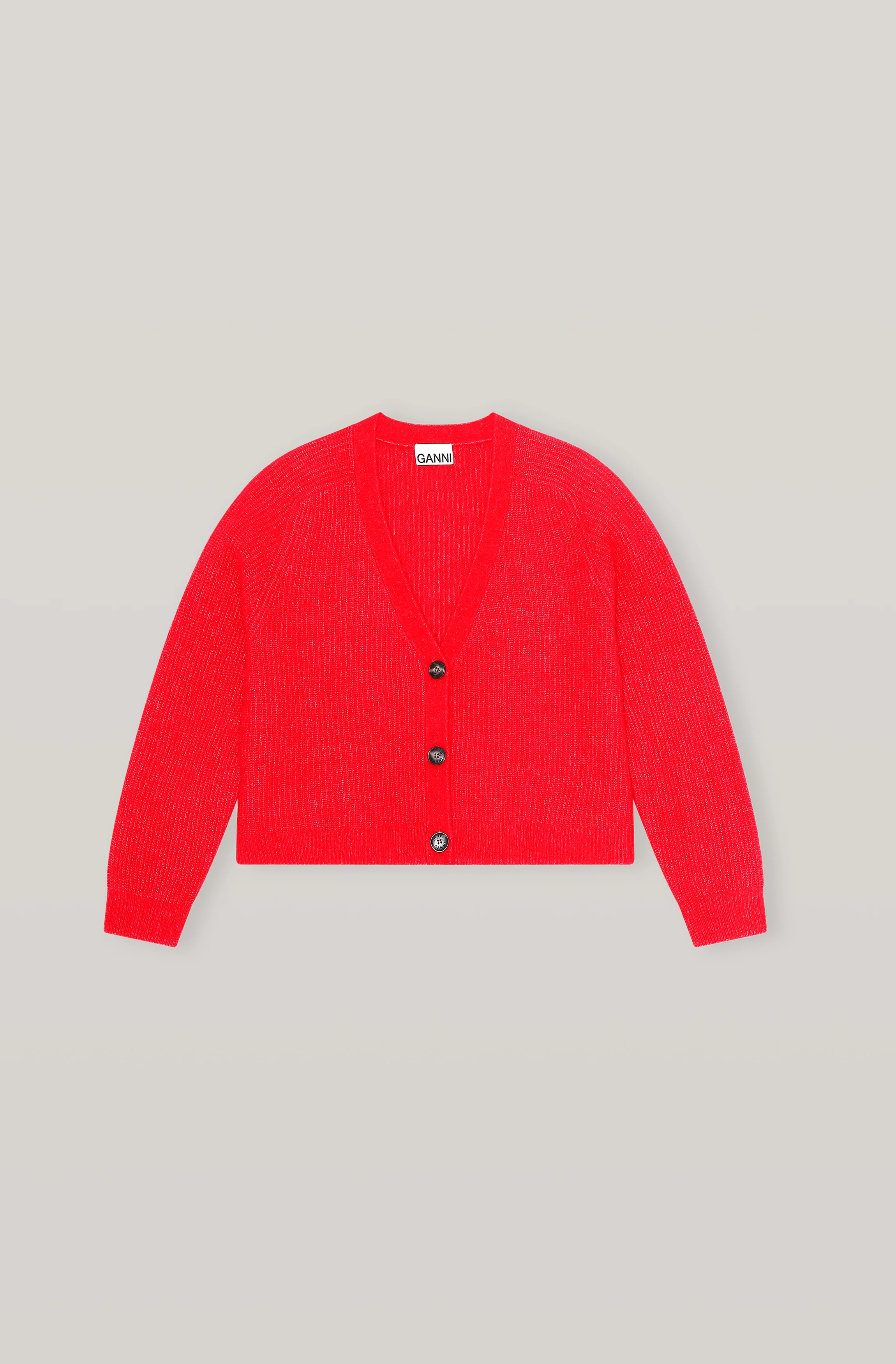 Wool-Alpaca Cardigan | Flame Scarlet