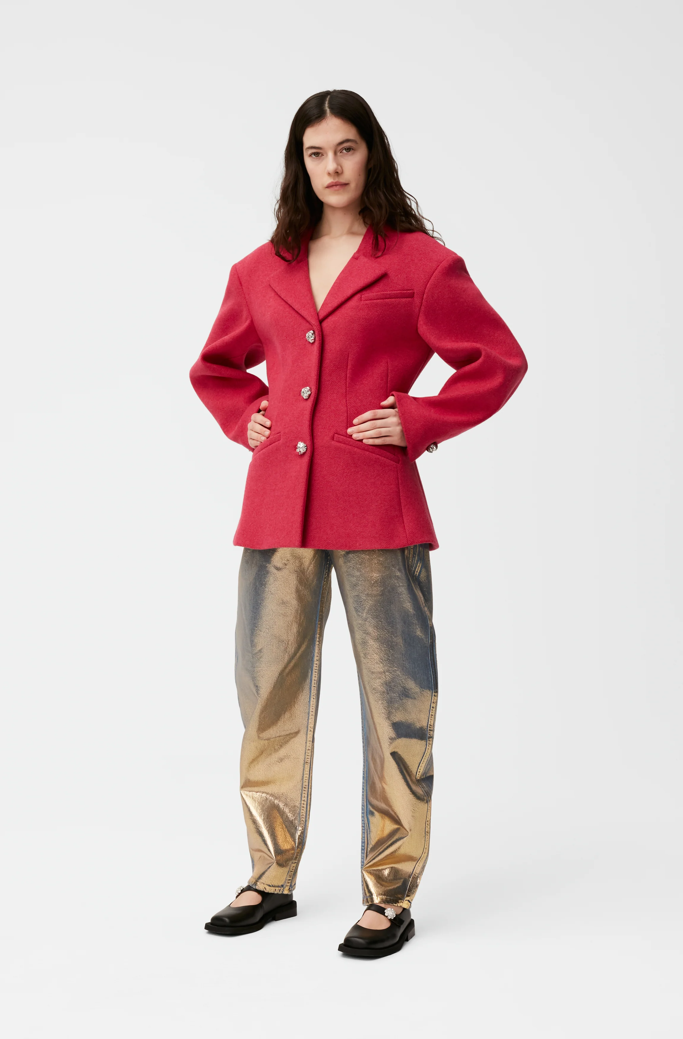 Wool Blazer | Fiery Red - Image 8