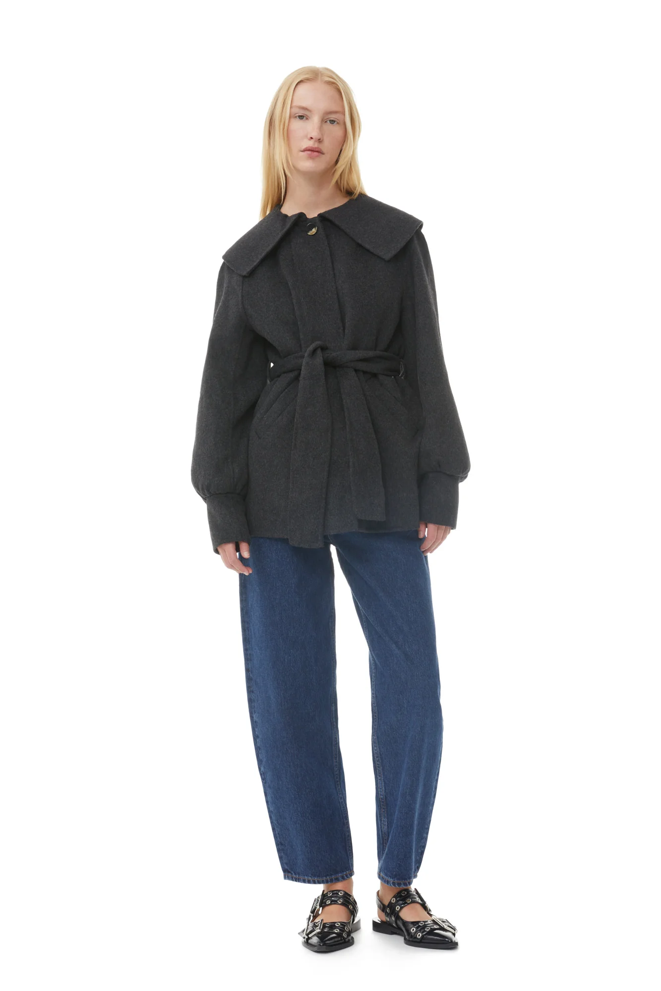 Wool Collar Jacket | Phantom - Image 4