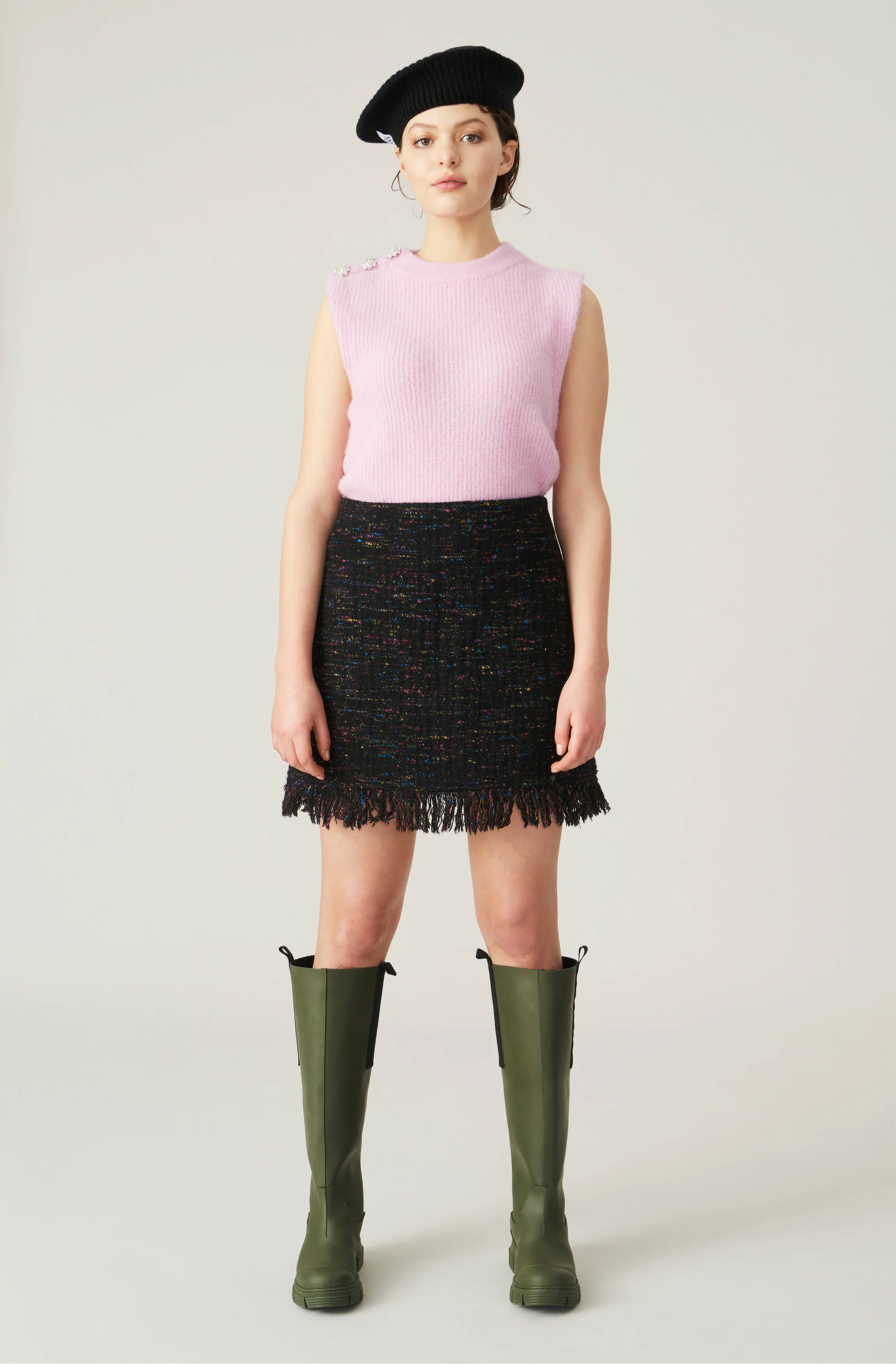 Wool Knit Vest | Pale Lilac - Image 3