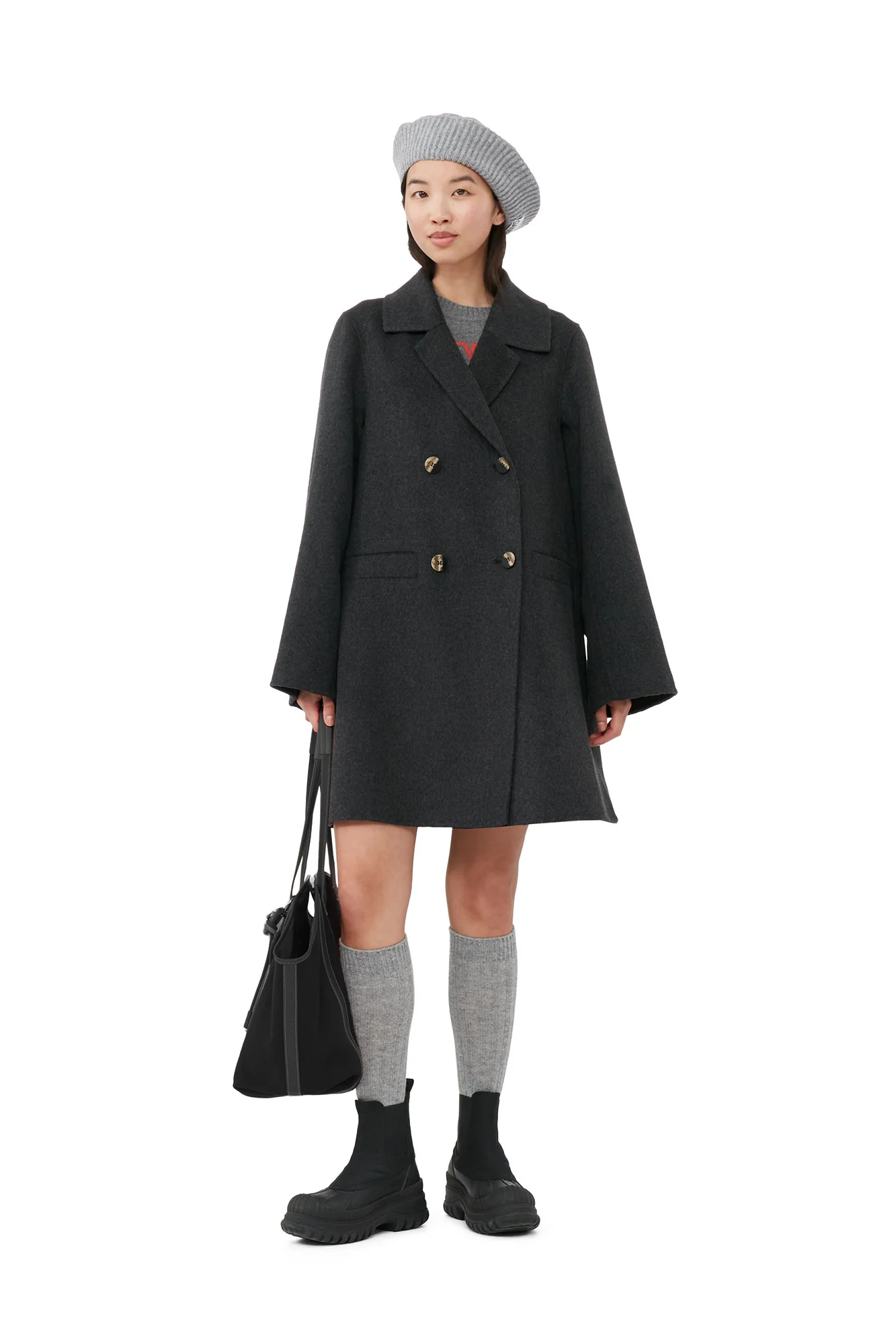 Wool Midi Jacket | Phantom - Image 3