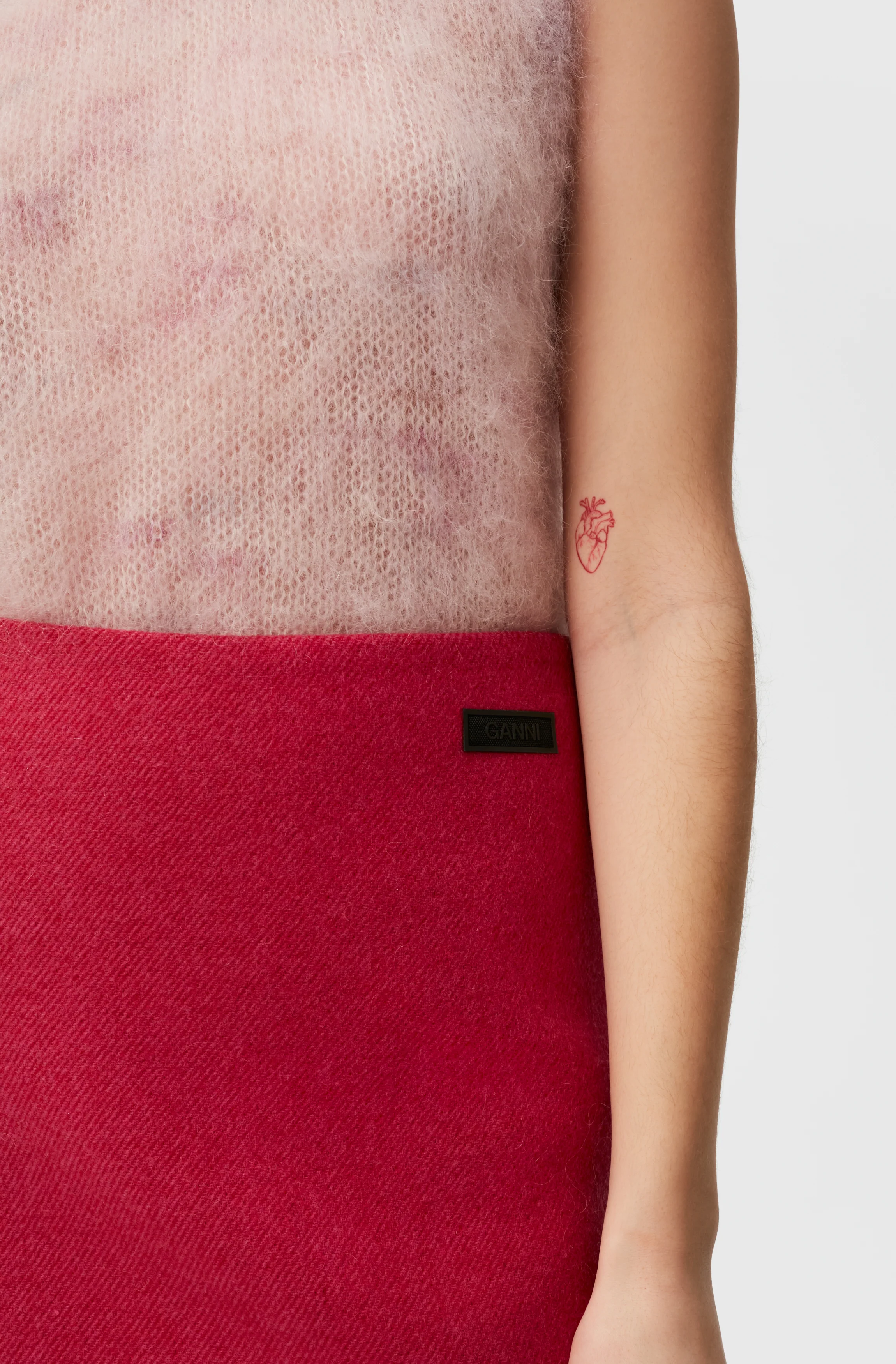 Wool Mini Skirt | Fiery Red - Image 5