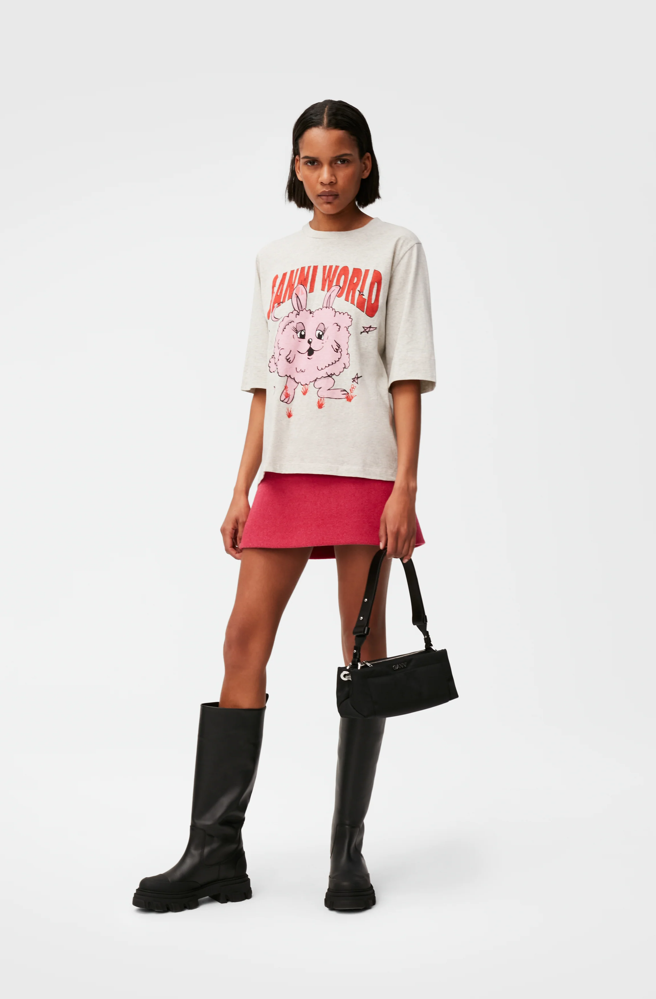 Wool Mini Skirt | Fiery Red - Image 9