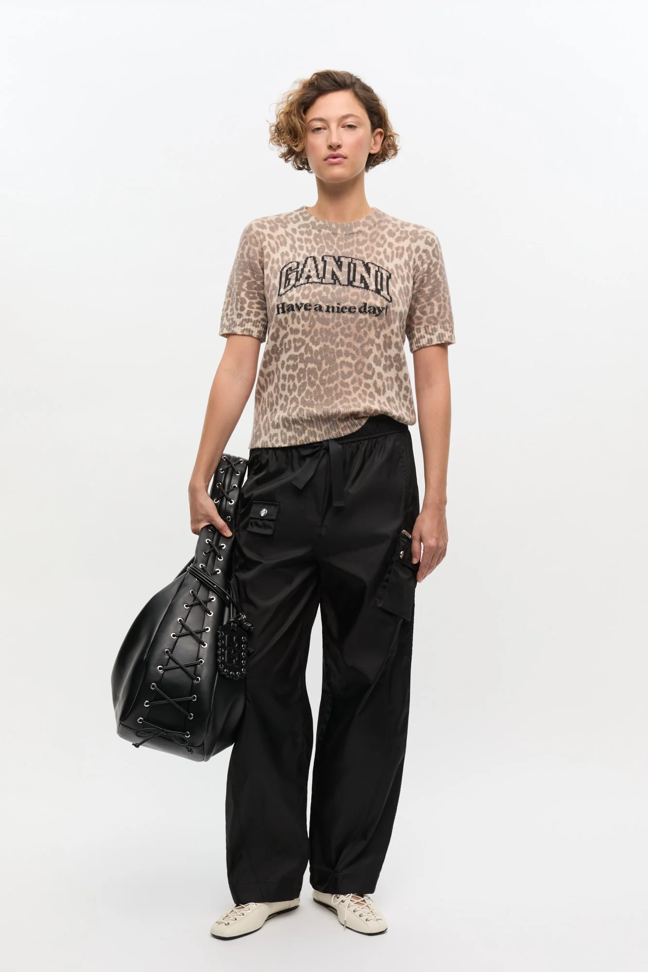 Wool Mix T-Shirt | Leopard - Image 4
