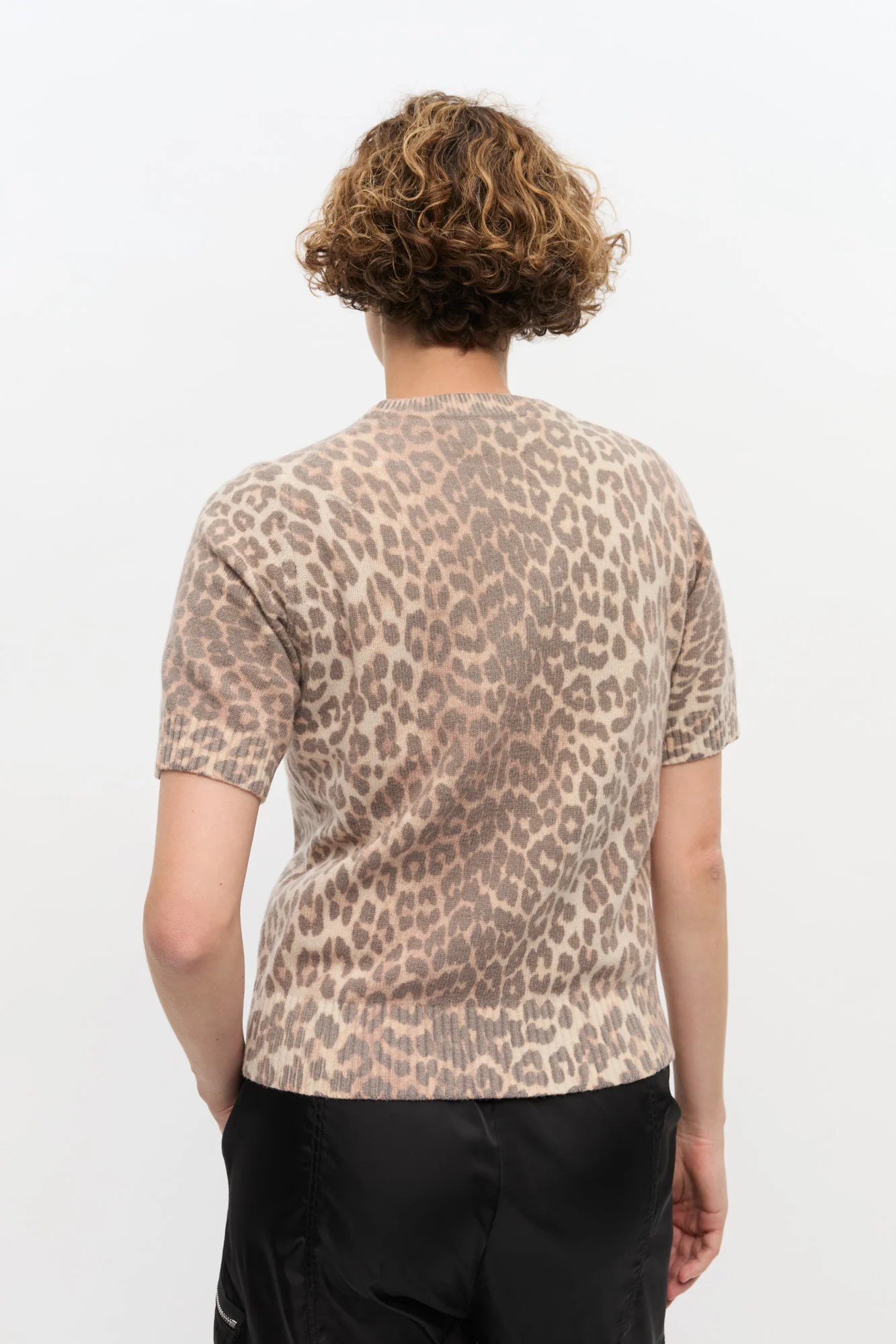 Wool Mix T-Shirt | Leopard - Image 5