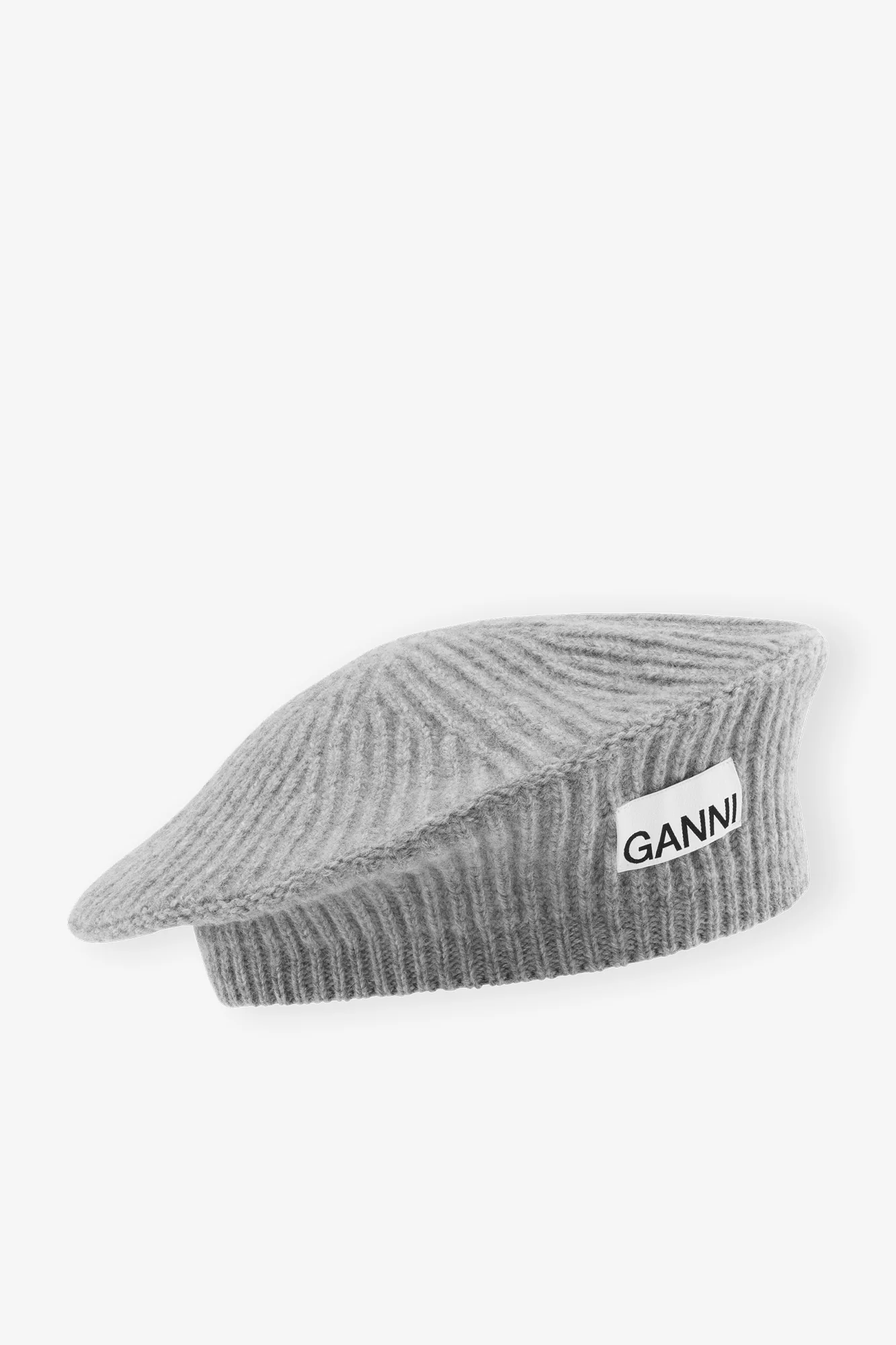 Wool Rib Knit Beret | Paloma Melange - Image 2