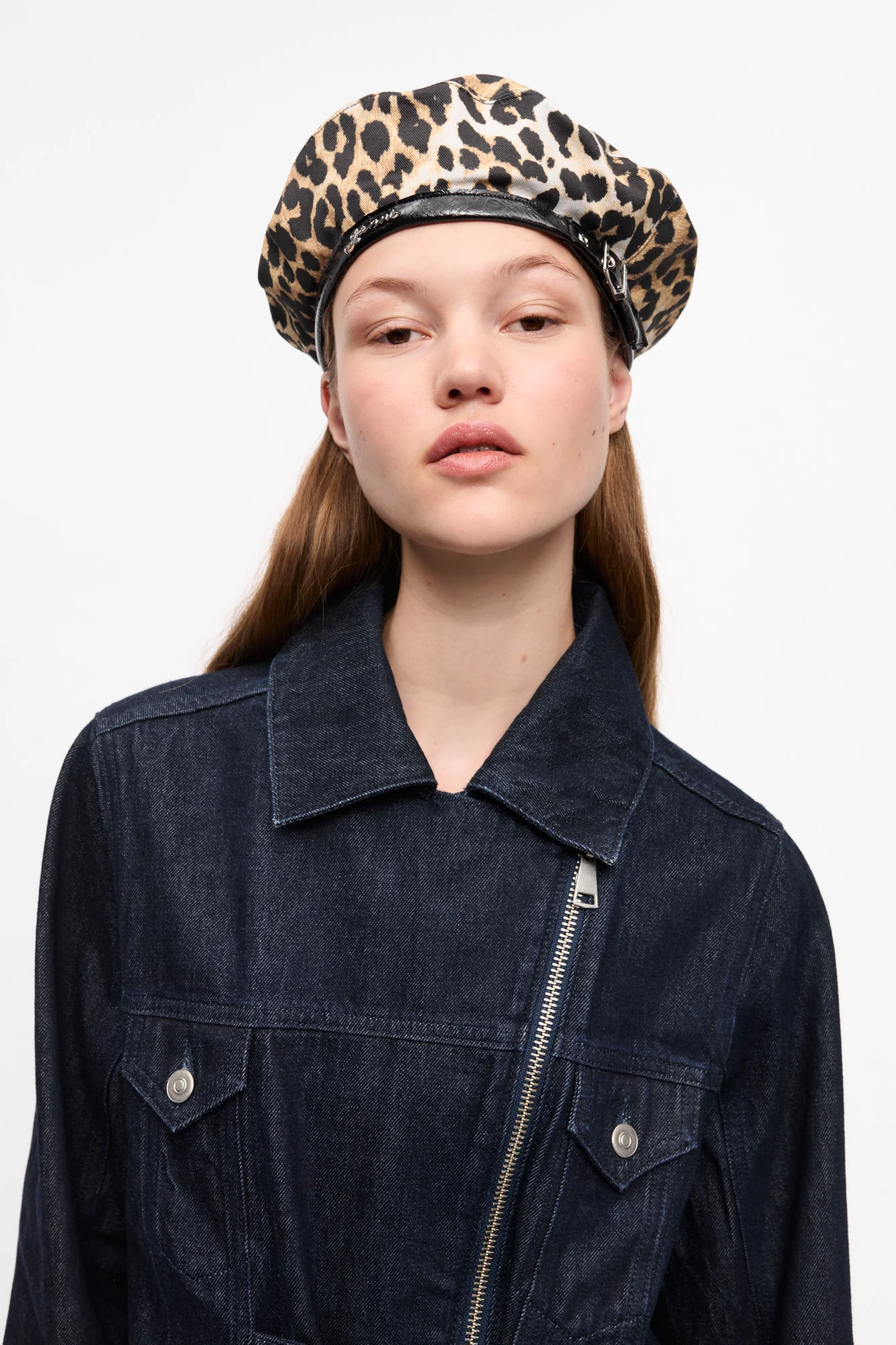 Woven Beret Cotton | Leopard - Image 2