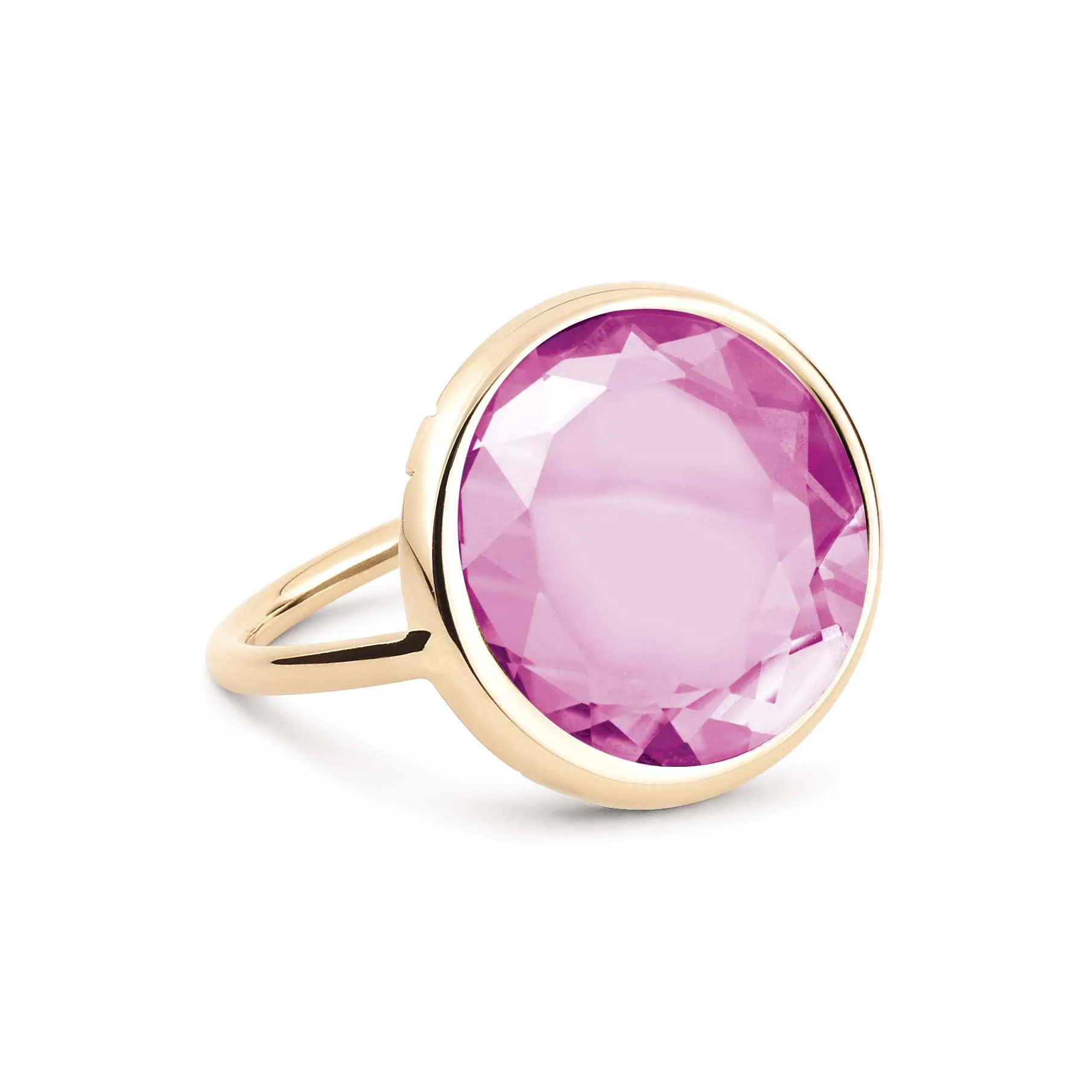 Baby Pink Corundum Disc Ring | 18K Rose Gold - Image 2