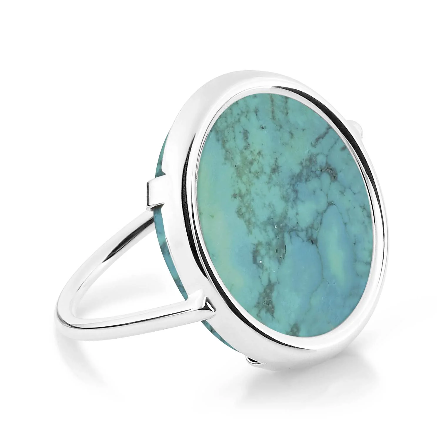 Fallen Sky White Gold Disc Ring | 18K White Gold - Image 2