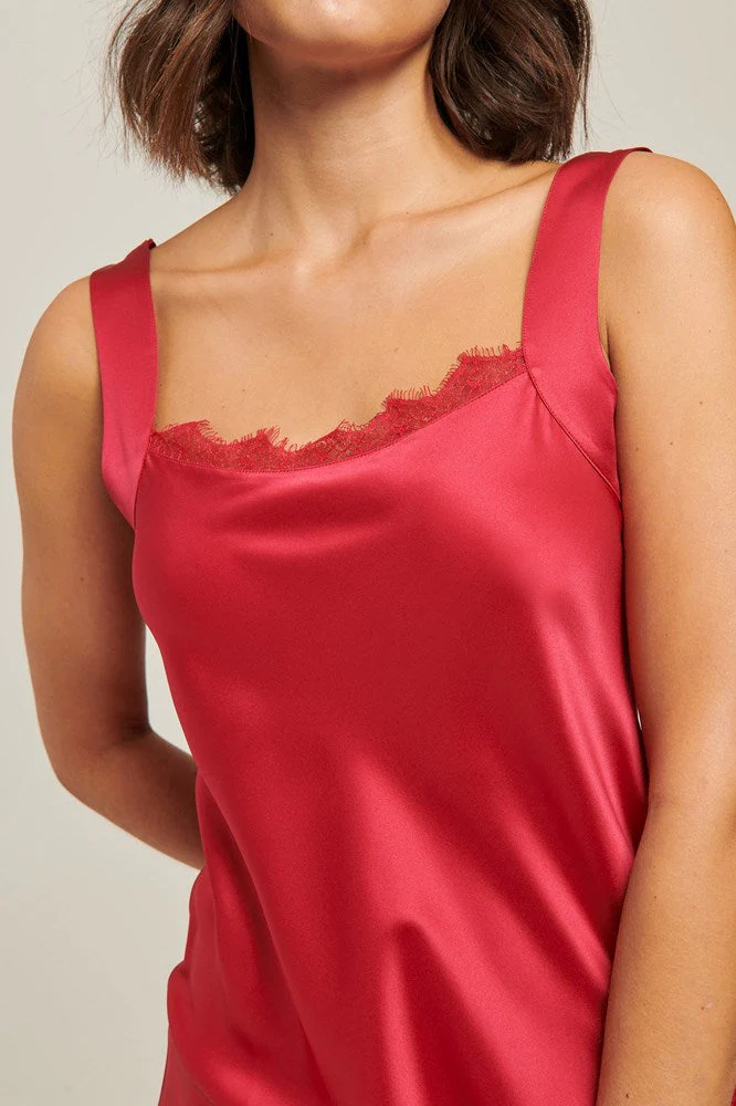 Aurora Silk Chemise | Ruby - Image 2