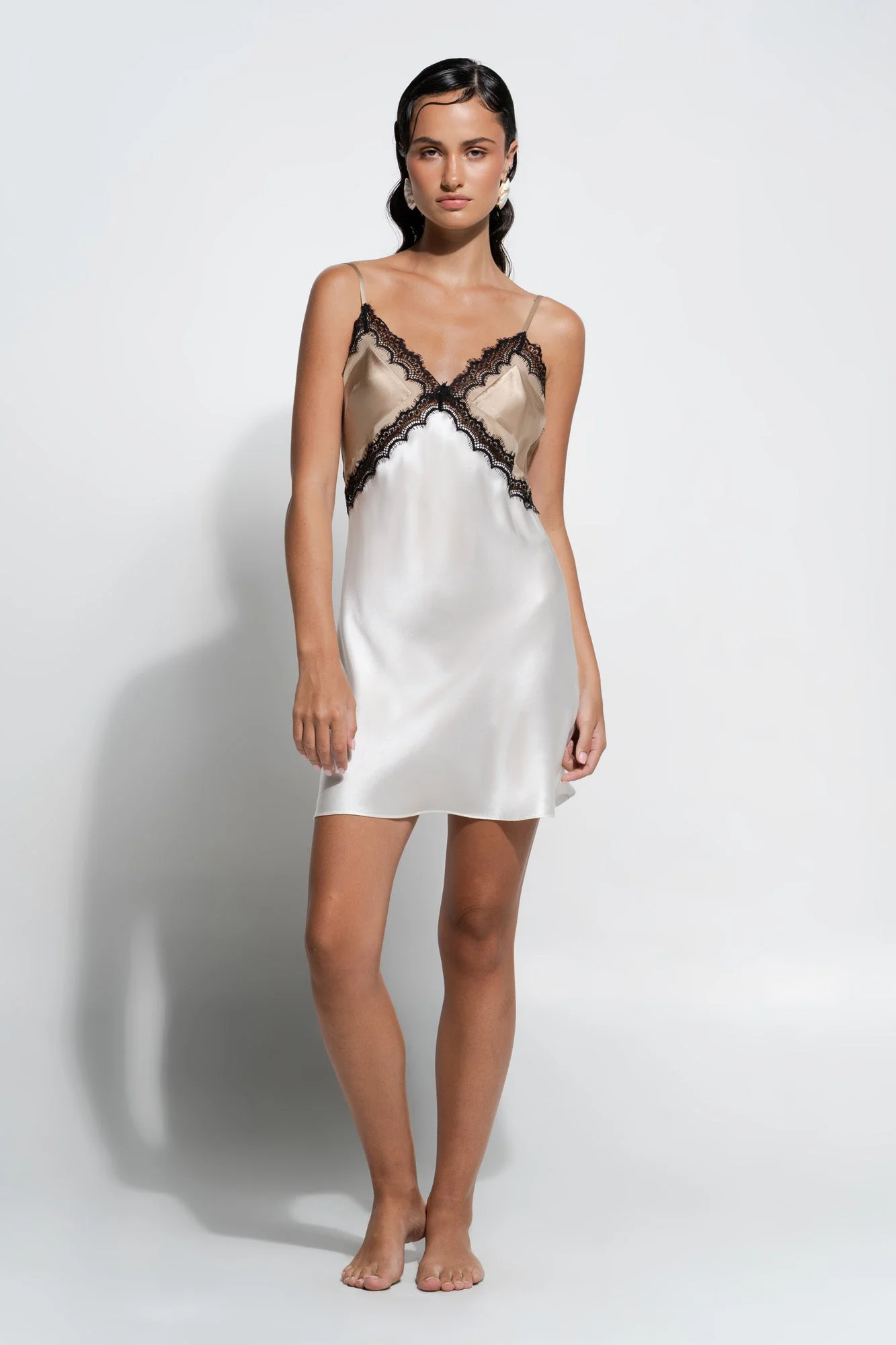Billie Chemise | Gold/Cream - Image 4