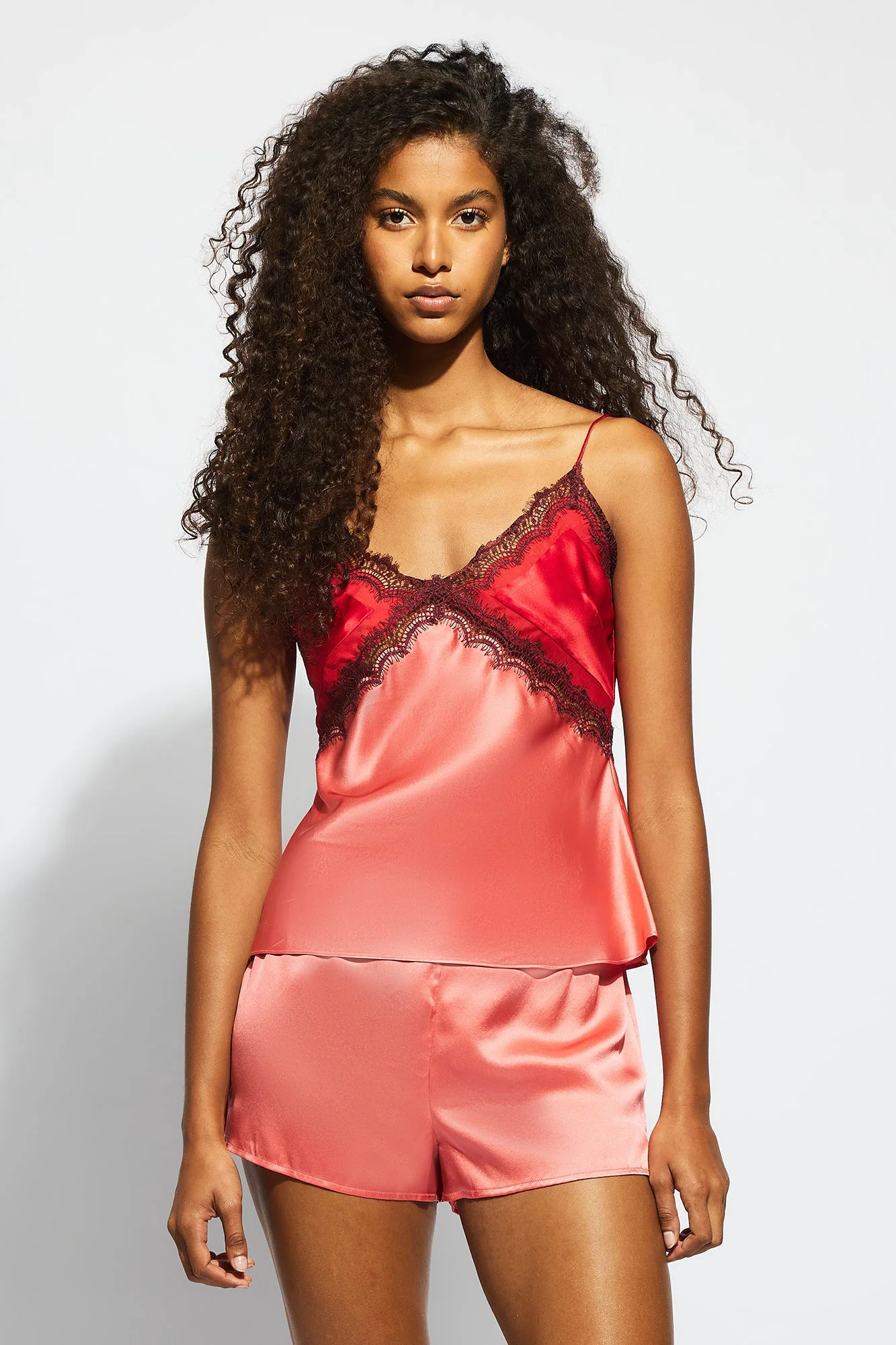 Billie Silk Cami | Dusty Rose / Chilli Red - Image 3
