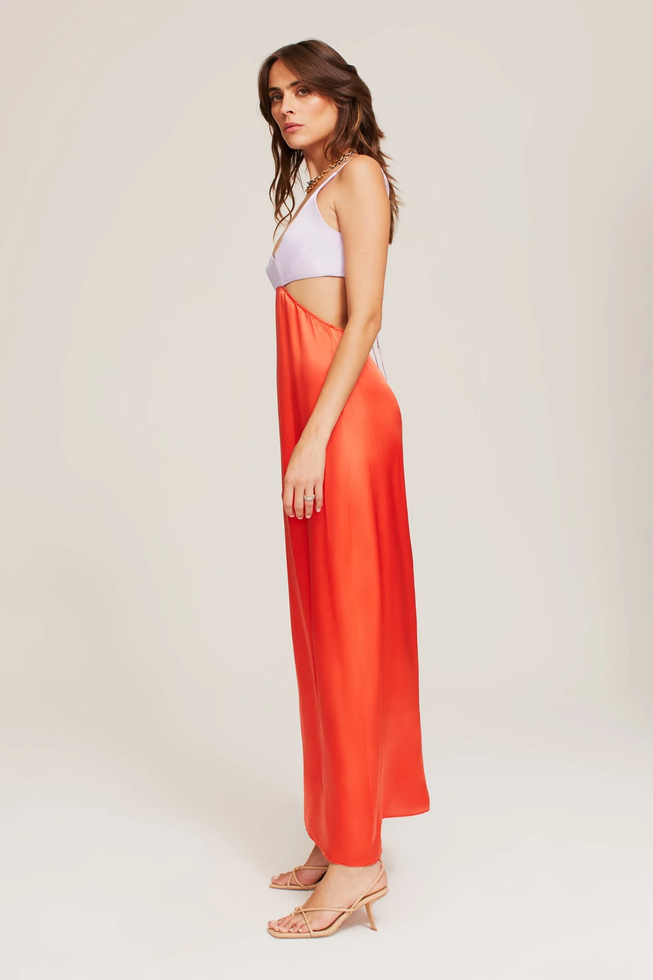 Bridget Maxi Dress | Lilac/Tangerine - Image 4