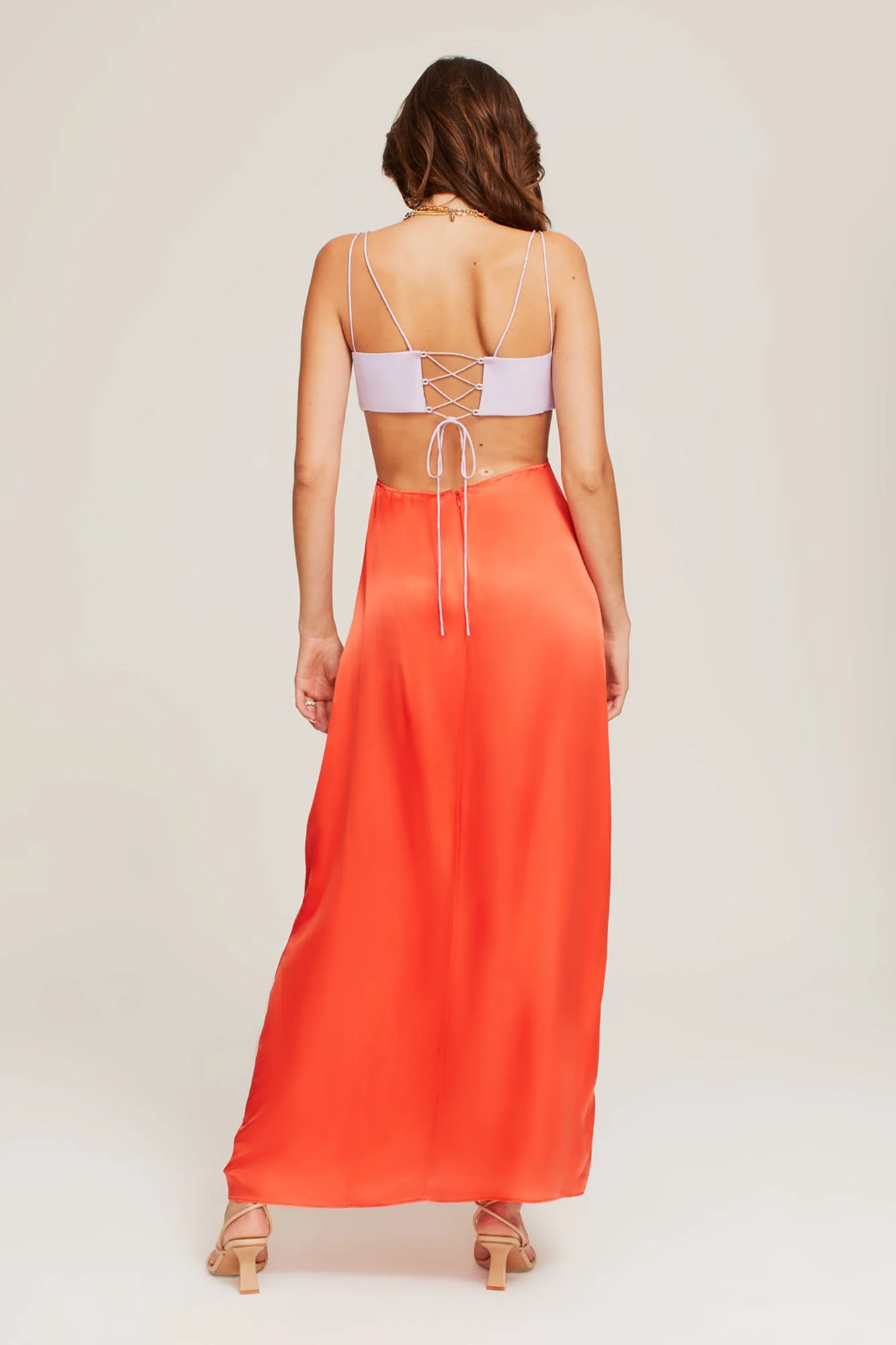 Bridget Maxi Dress | Lilac/Tangerine - Image 5