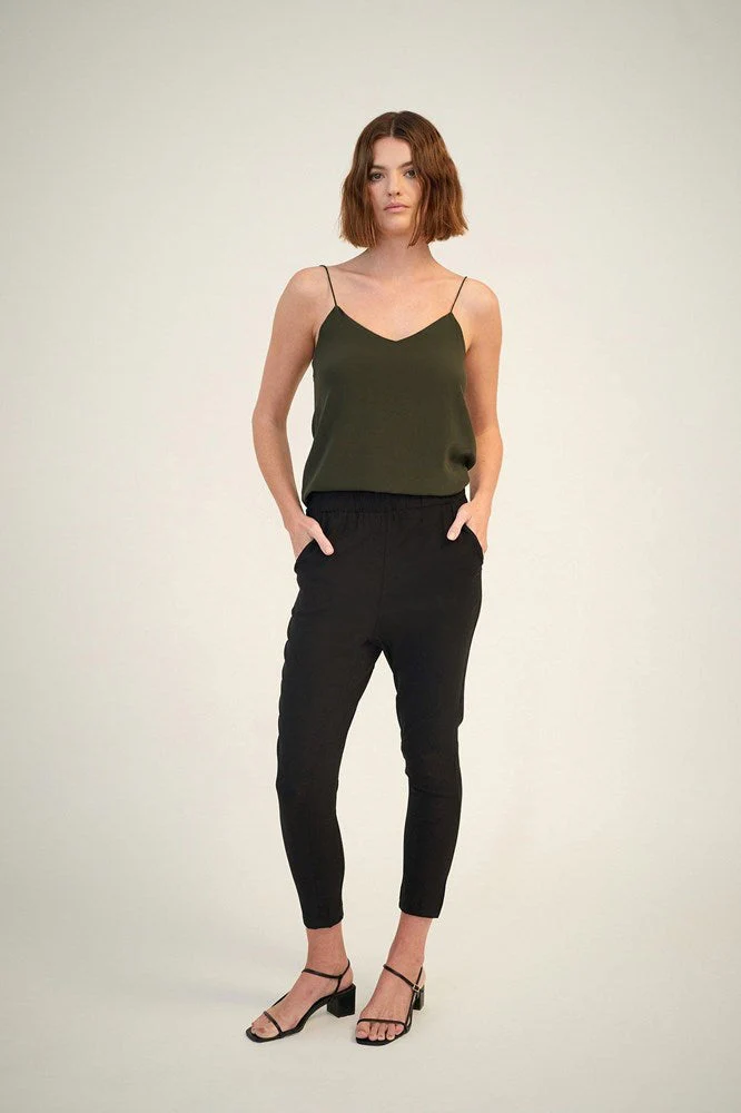 Cara Pant | Black Satin - Image 3