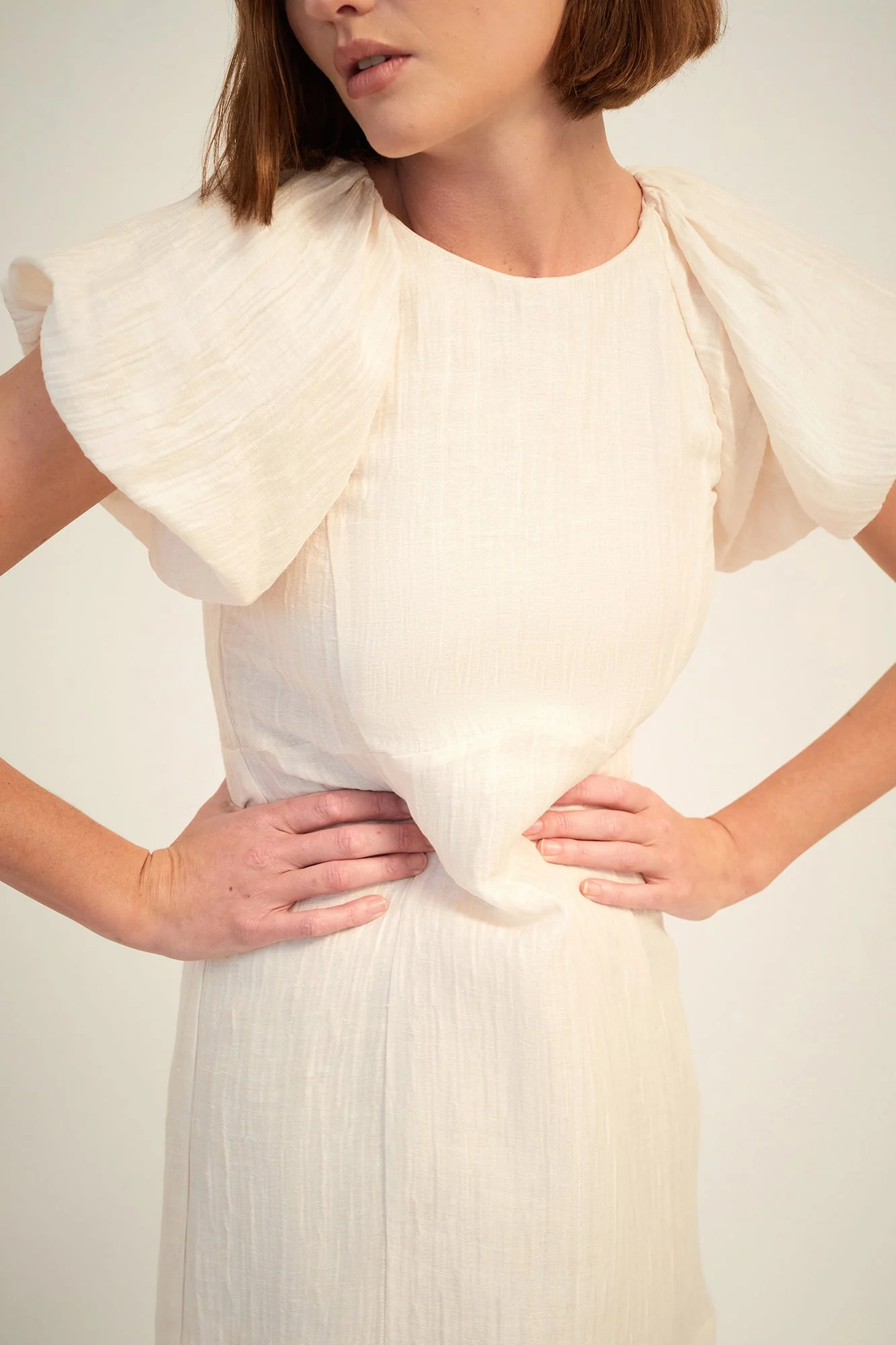 Carmen Short Dress | Ivory - Image 2