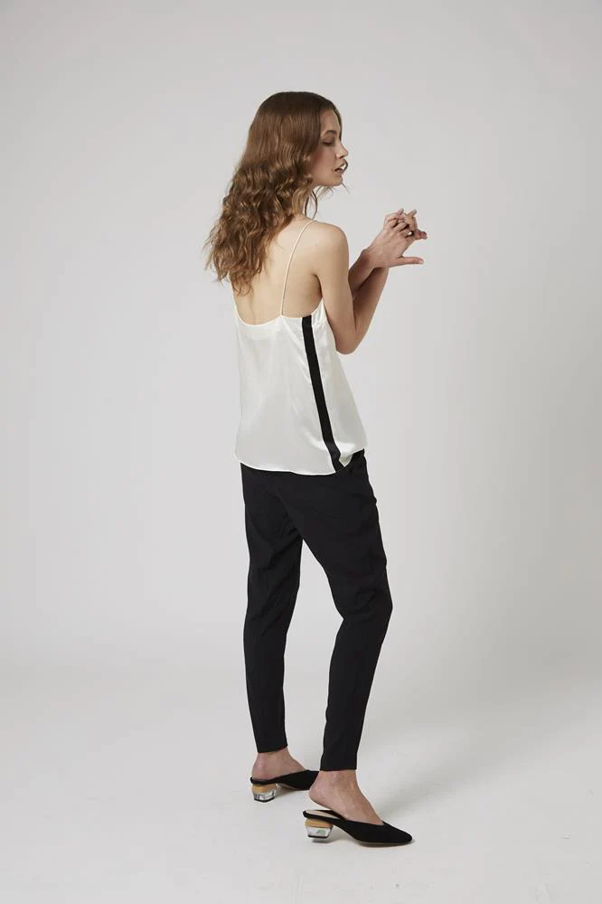 Contrast Stripe Cami | Ivory - Image 3