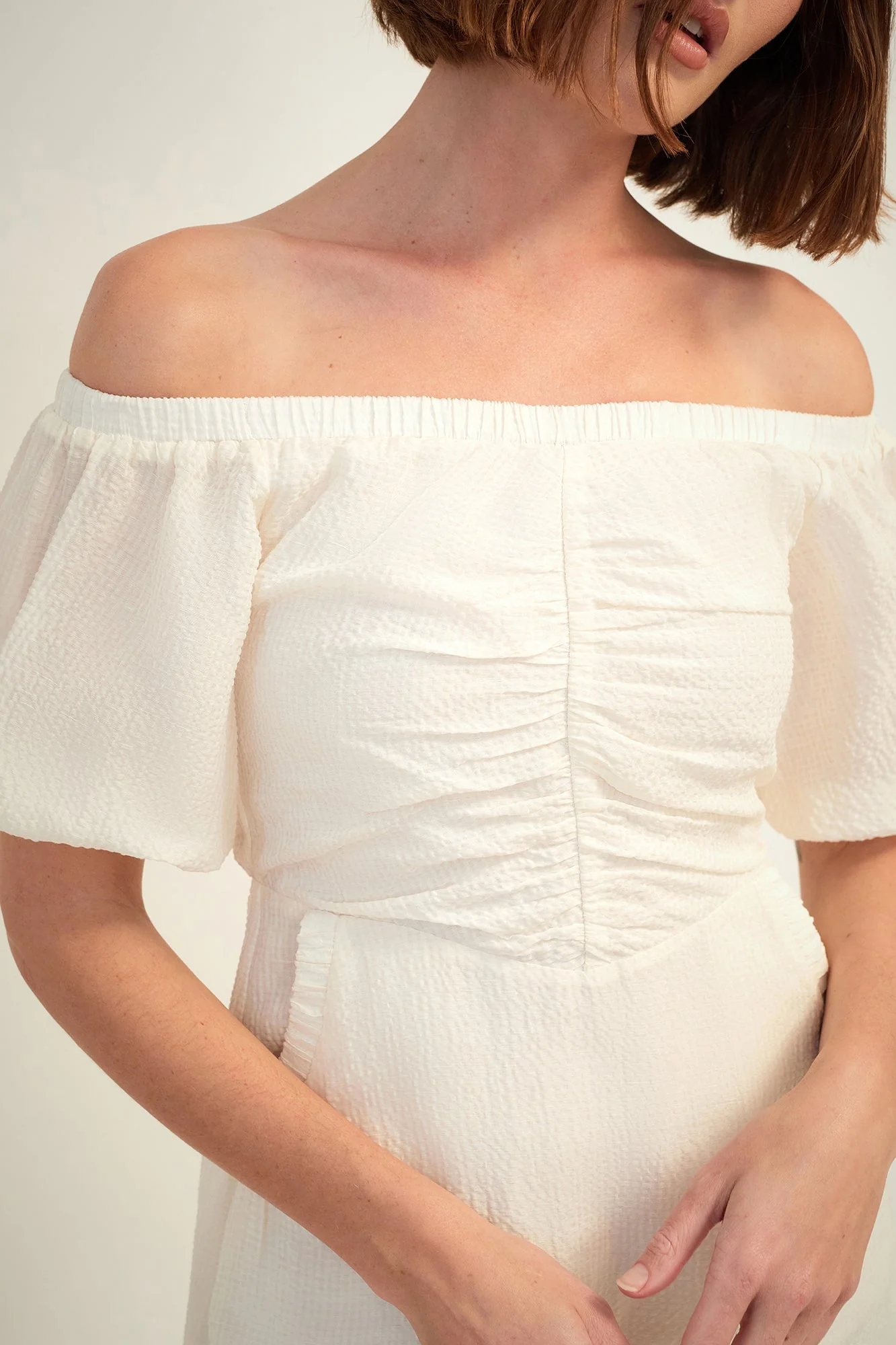 Dakota Short Dress | Ivory - Image 3