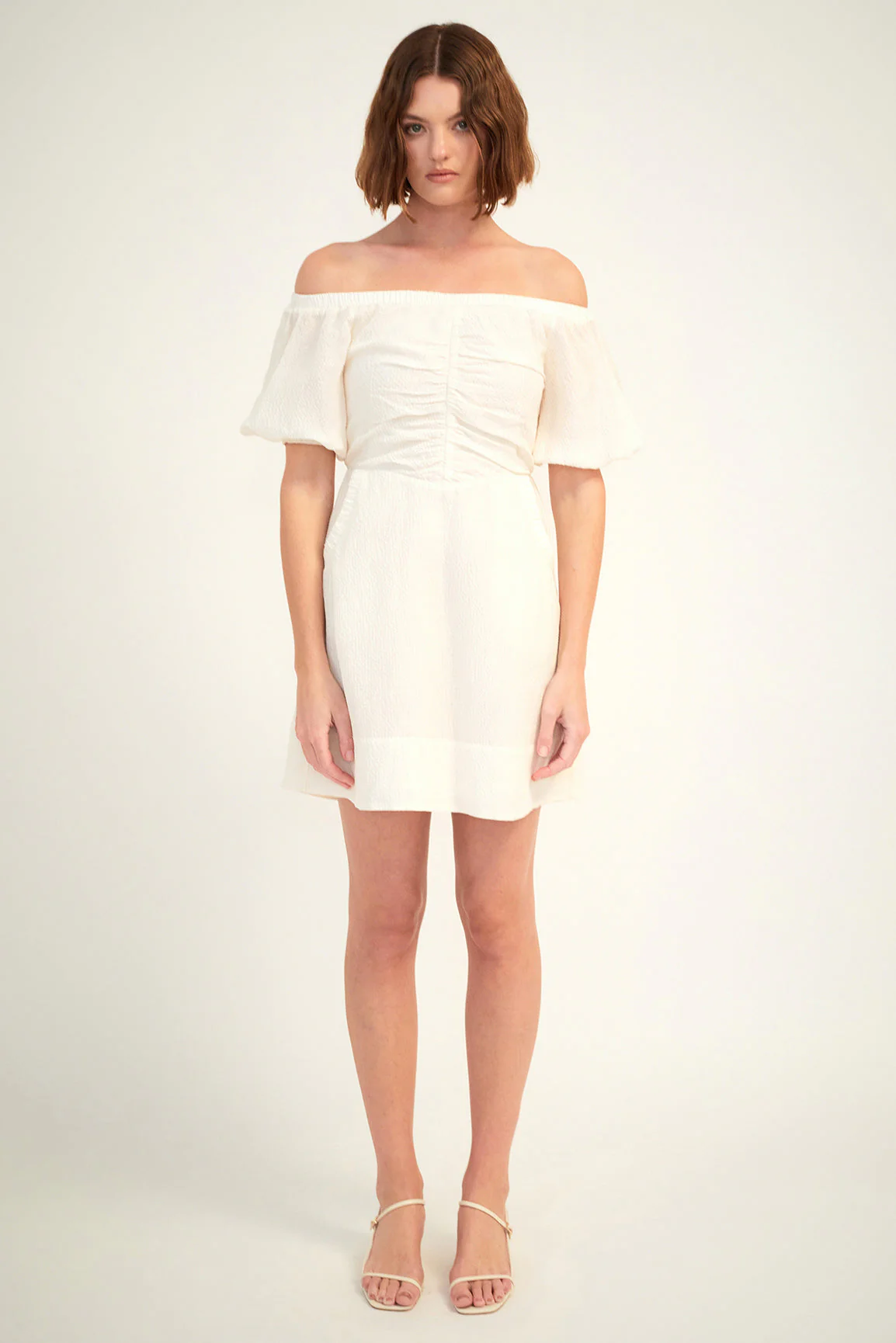 Dakota Short Dress | Ivory - Image 4