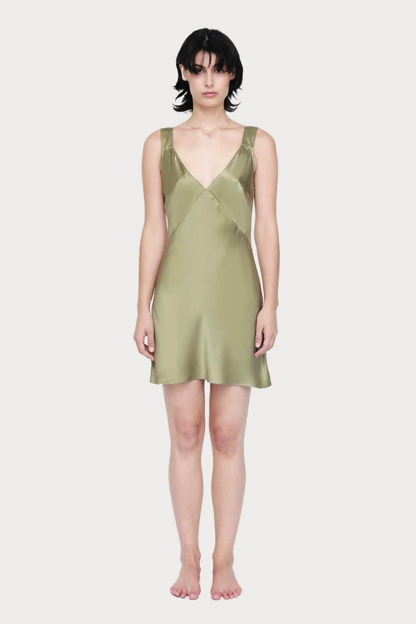 Day To Night Mini Dress | Khaki - Image 2