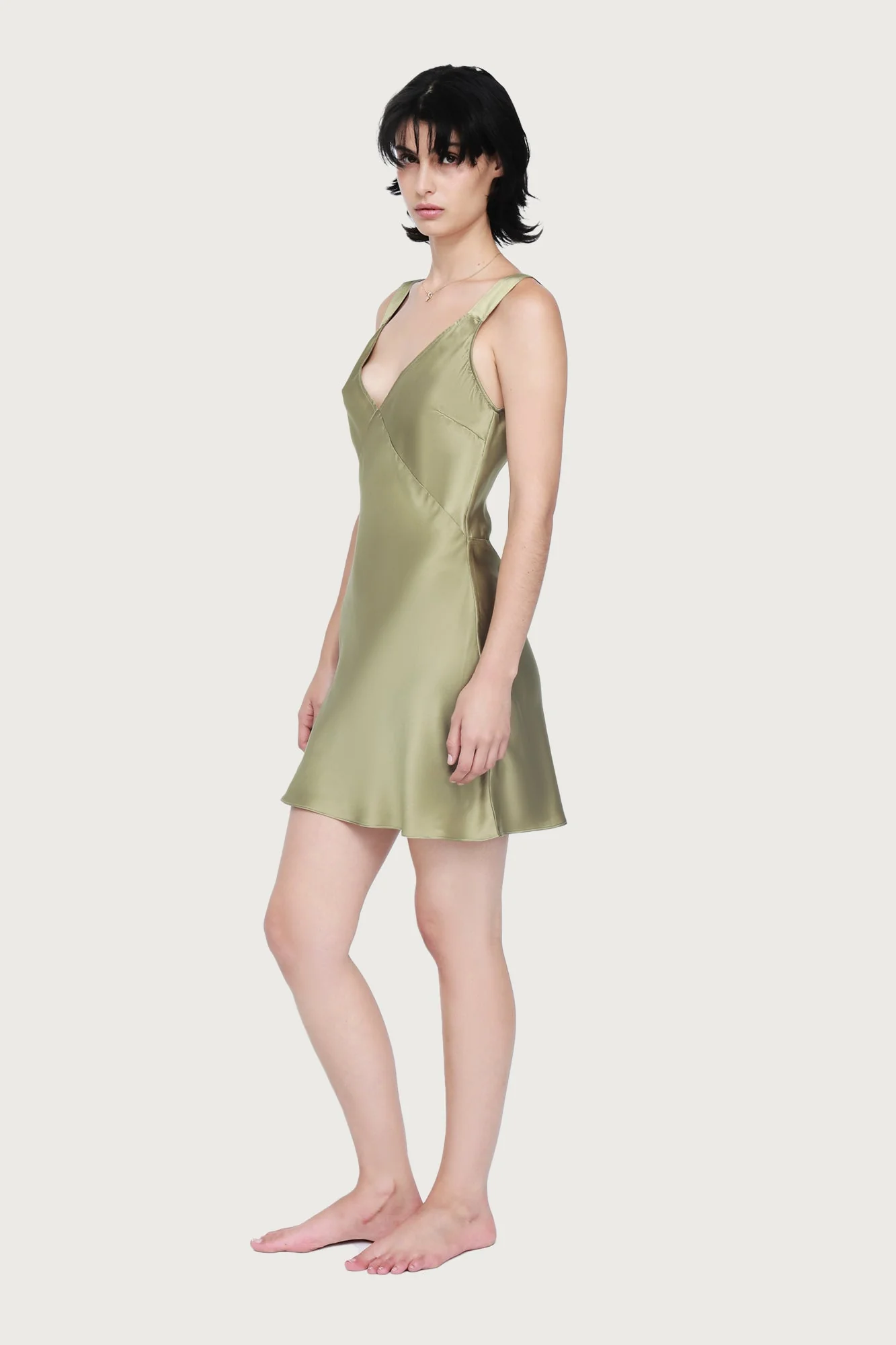 Day To Night Mini Dress | Khaki - Image 4