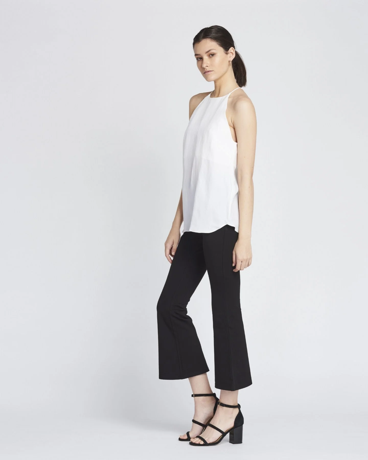 Emma Linen Halter Neck Cami | Creme - Image 2