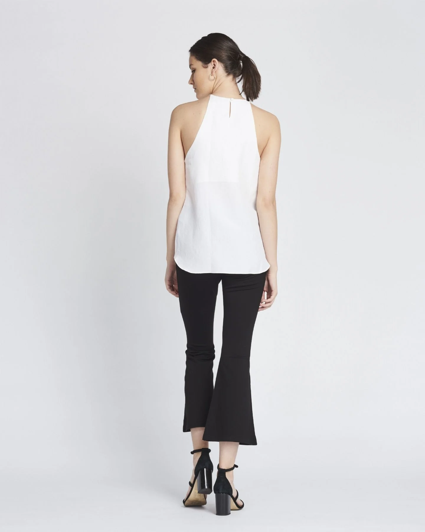 Emma Linen Halter Neck Cami | Creme - Image 3
