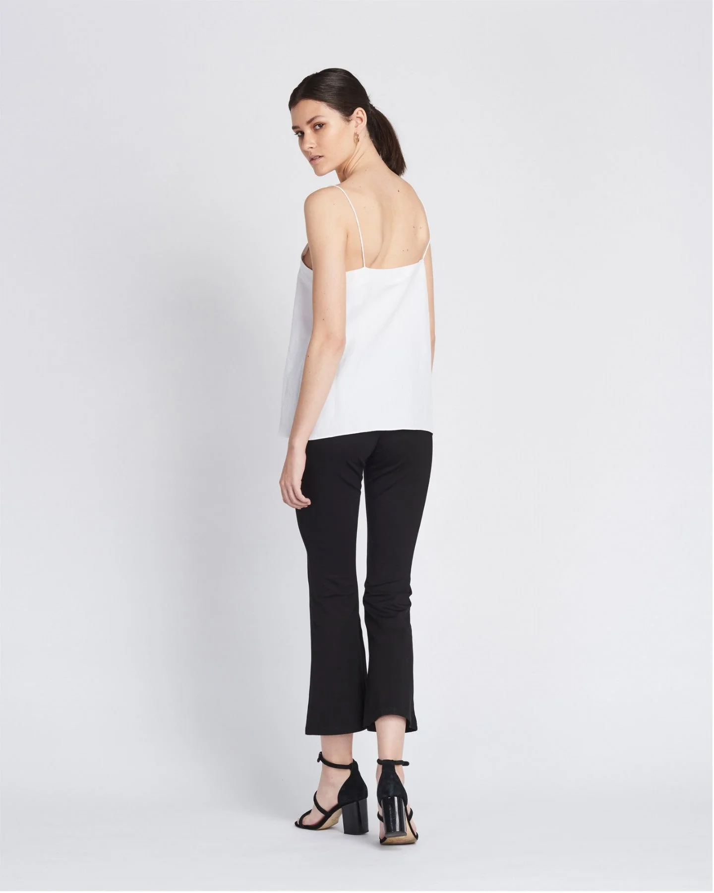 Eva V-Neck Linen Cami | Creme - Image 3