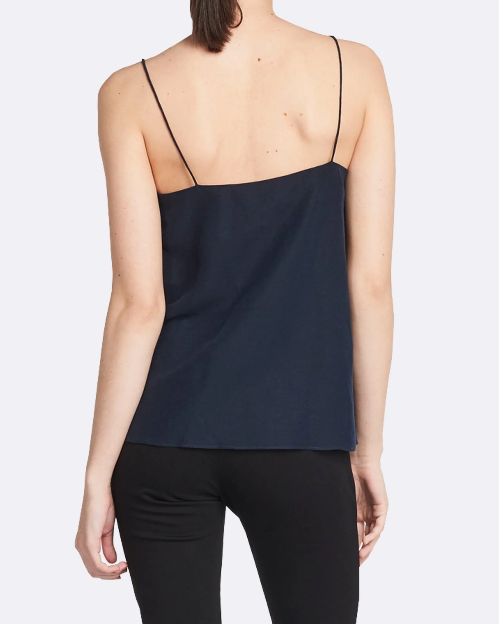 Eva V-Neck Linen Cami | French Navy - Image 4
