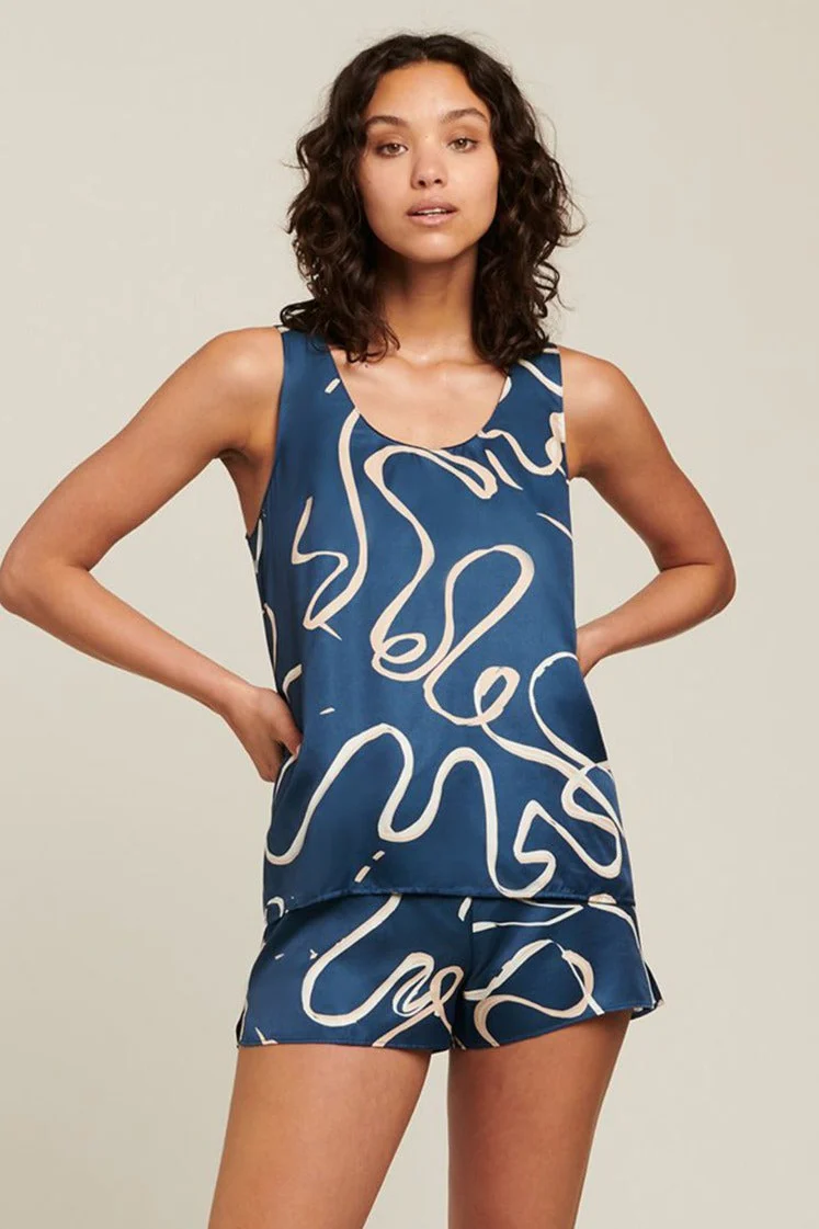 Figura Washable Silk Tank | Figura Print