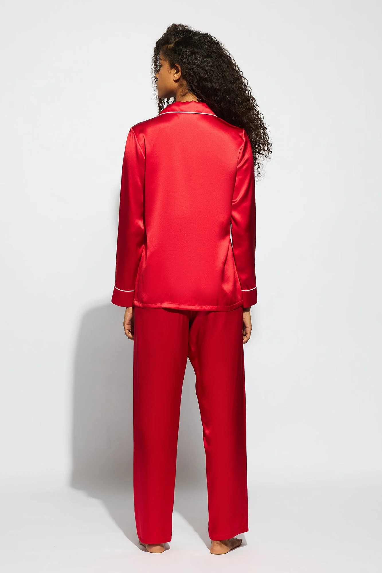 Fine Finishes Pajama | Chilli Red With Candy Pink - Image 5