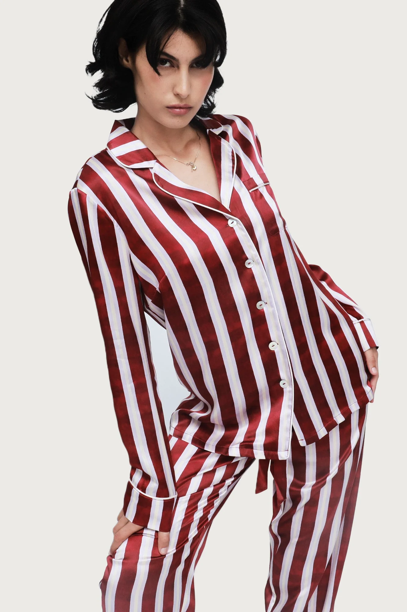 Fine Finishes Pyjama | Red Stripe - Image 2