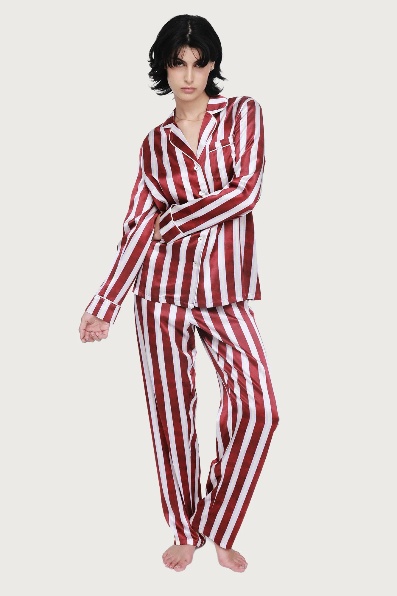 Fine Finishes Pyjama | Red Stripe - Image 4