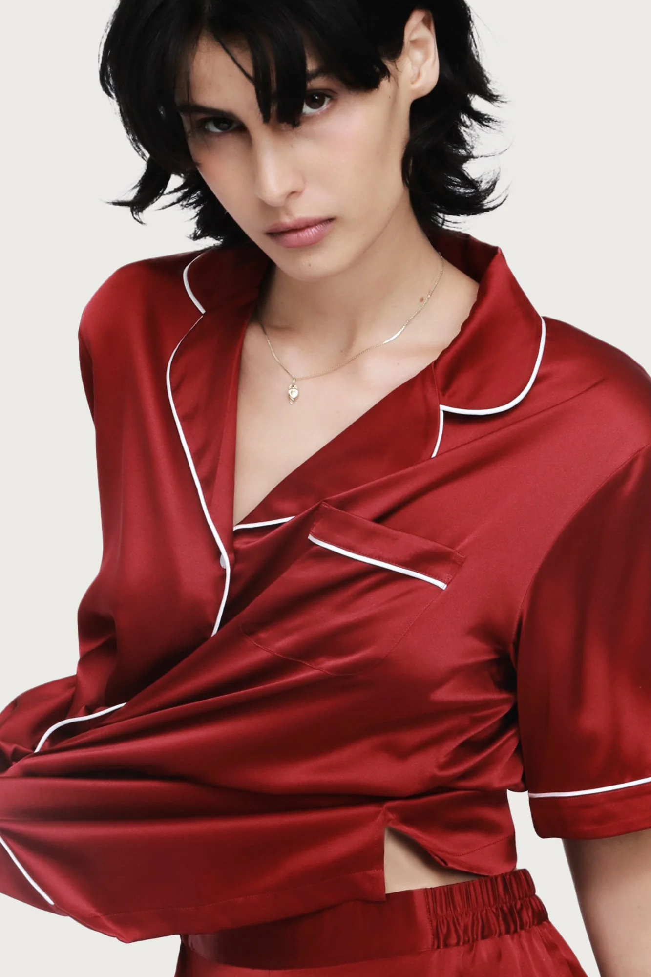 Fine Finishes Short Pajama | Red - Image 2