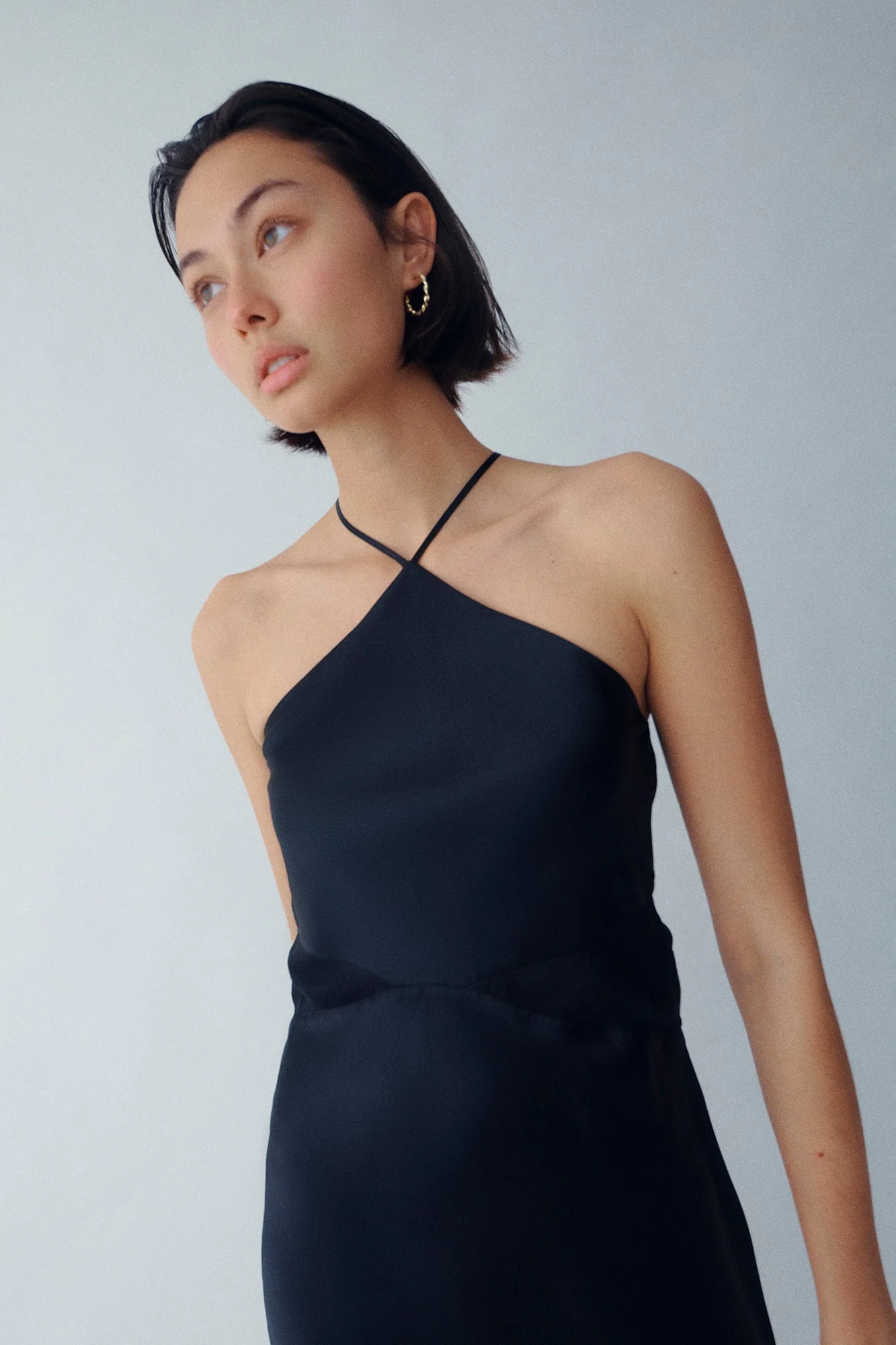Fiora Halter Short Dress | Black - Image 3